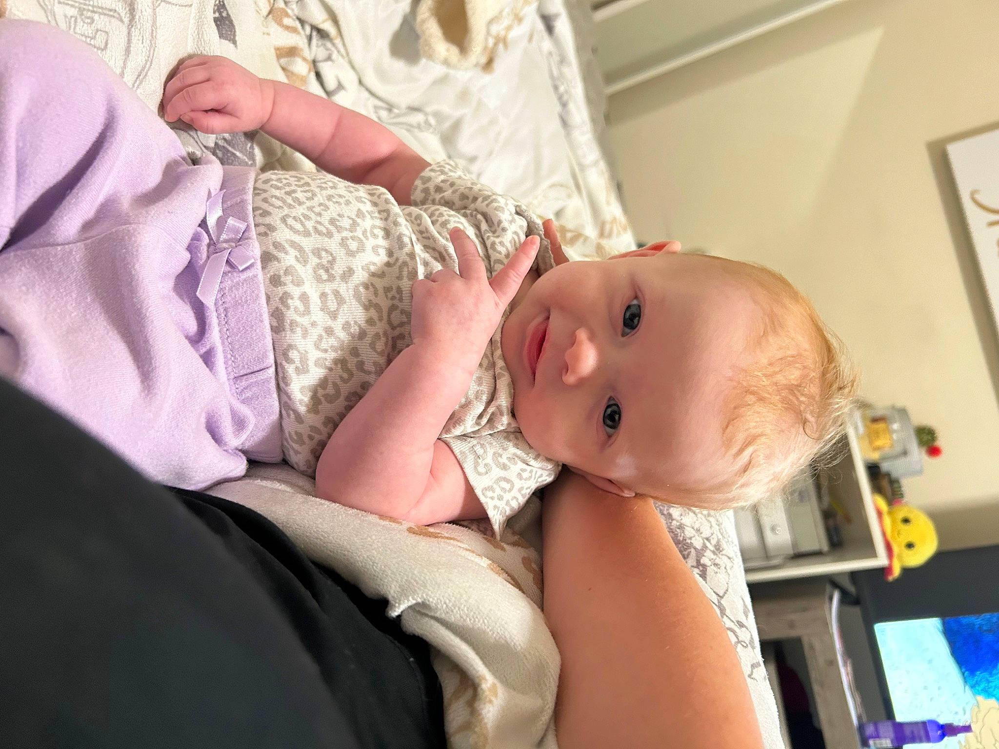 Haylee joined the competition — help win amazing prizes! abdomen, baby, baby_products, baby_toddler_clothing, cheek, child, comfort, eye, eyelash, happy, human_body, iris, nap, person, picture_frame, room, sitting, skin, sleep, smile