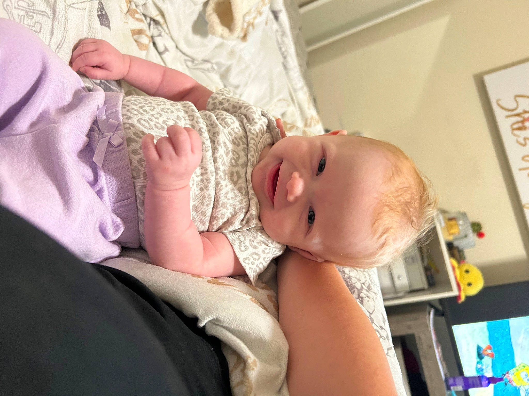 Haylee joined the competition — help win amazing prizes! baby, baby_toddler_clothing, child, comfort, event, eye, eyelash, fashion_accessory, finger, gesture, happy, hat, human_body, jewellery, nail, person, picture_frame, room, skin, toddler