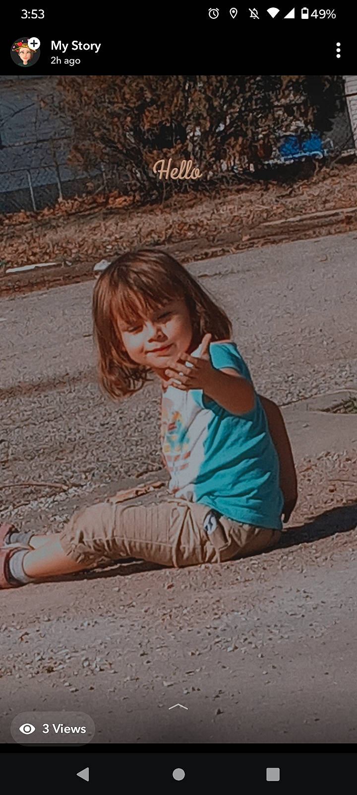 Lilah joined the competition — help win amazing prizes! blond, brown_hair, flash_photography, fun, grass, happy, human_leg, leaf, leisure, person, plant, public_space, road_surface, sand, sitting, soil, sunlight, t_shirt, tints_and_shades, toddler