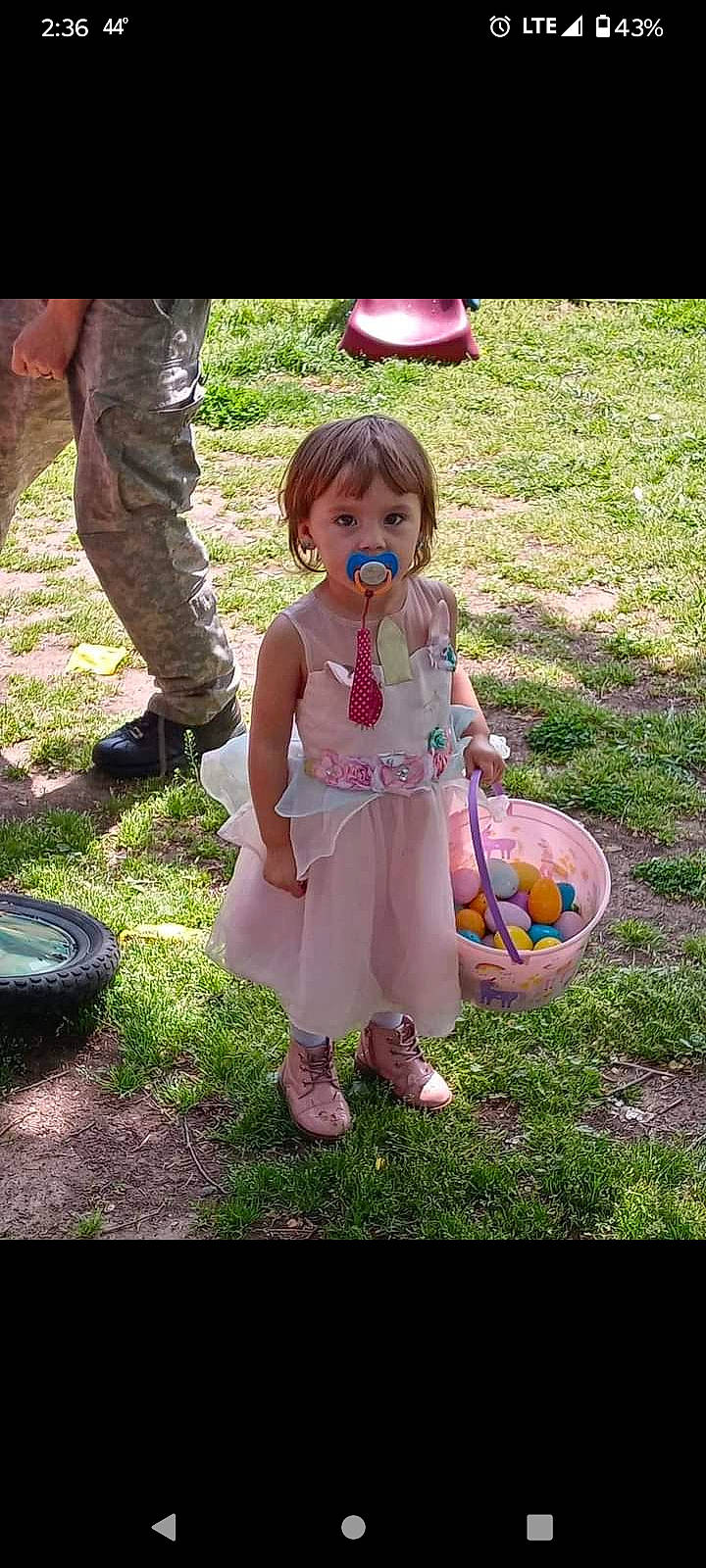 Lilah joined the competition — help win amazing prizes! baby_toddler_clothing, child, dress, event, footwear, fun, grass, happy, lawn, leisure, people_in_nature, person, pink, purple, recreation, sandal, shoe, sneakers, summer, toddler