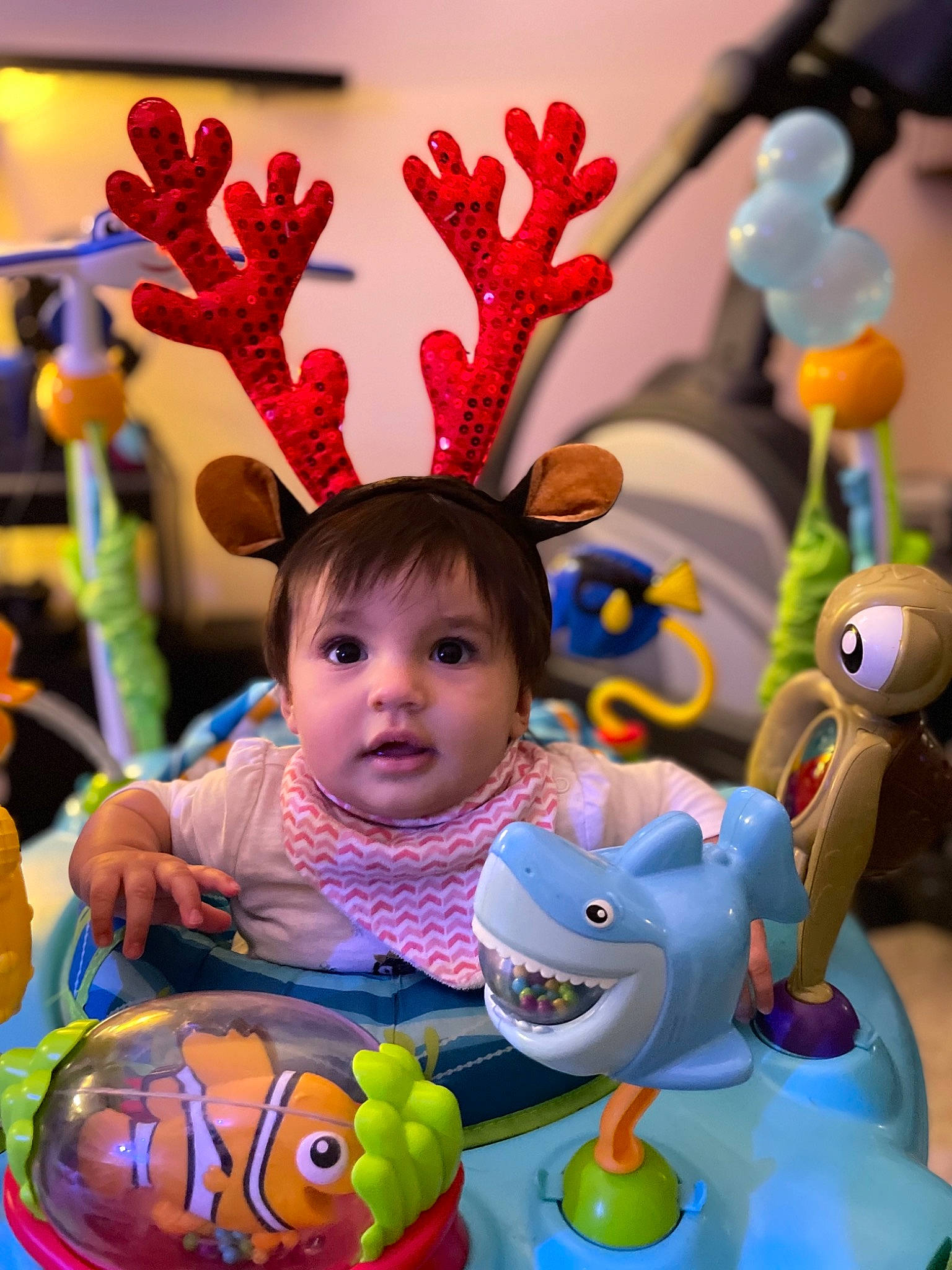Amber joined the competition — help win amazing prizes! baby, blue, event, fawn, fun, green, happy, head, leisure, light, lighting, person, photograph, pink, recreation, snapshot, textile, toddler, toy, white