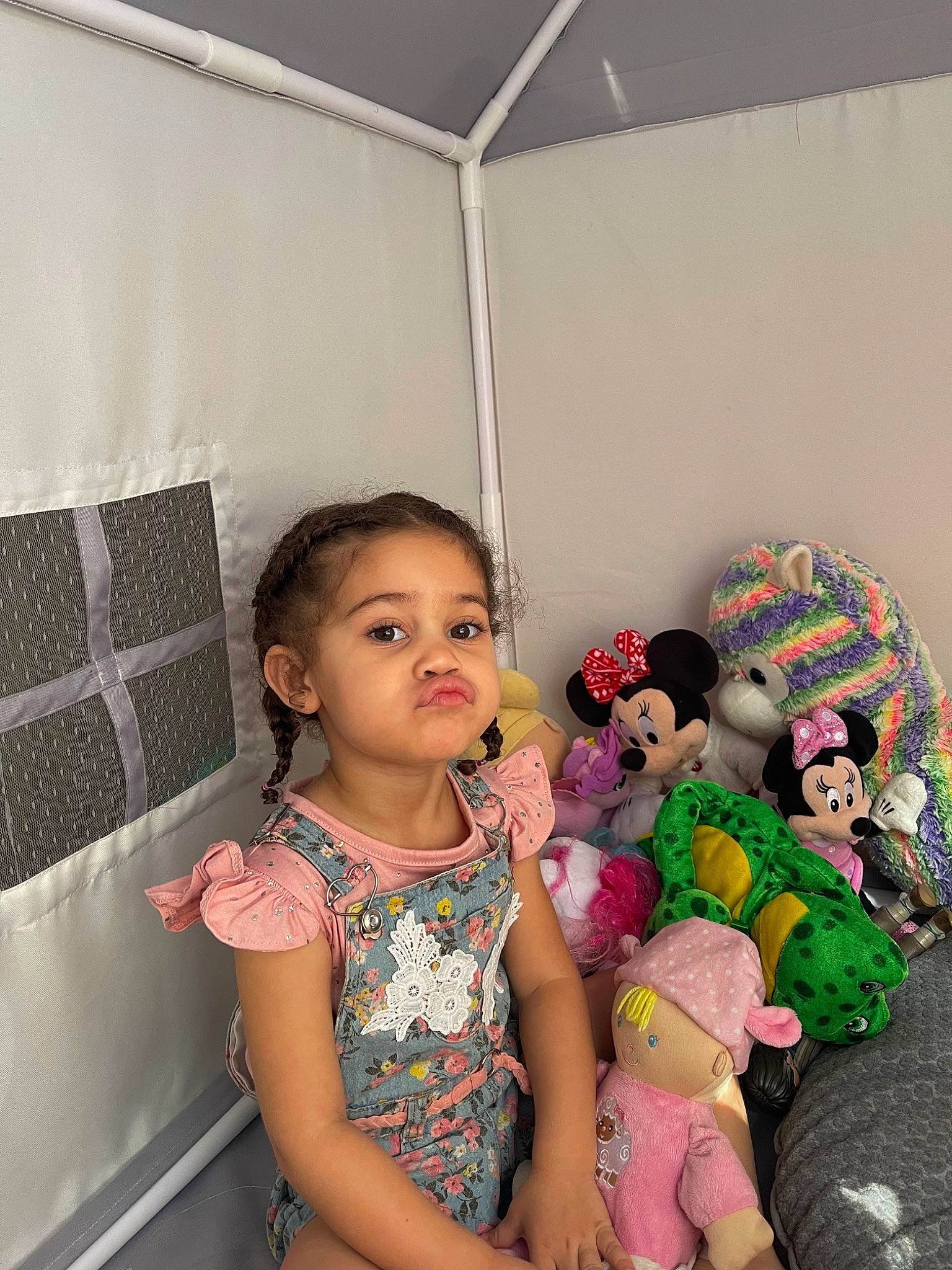 Katara is registered to the contest to win money with this photo: baby, baby_toddler_clothing, child, event, fun, happy, leisure, magenta, people, person, pink, play, plush, room, sitting, skin, stuffed_toy, teddy_bear, textile, toddler