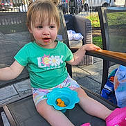 Erin is registered to the contest to win money with this photo: car, child, clothing, face, female, footwear, furniture, girl, grass, head, person, photography, plant, portrait, shoe, shorts, summer, t_shirt, transportation, vehicle