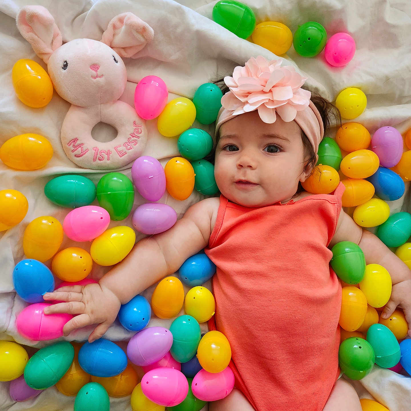 Ellianna is registered to the contest to win money with this photo: accessories, baby, balloon, bodypart, candy, clothing, face, finger, food, hand, hat, head, newborn, people, person, photography, portrait, sphere, sweets, toy