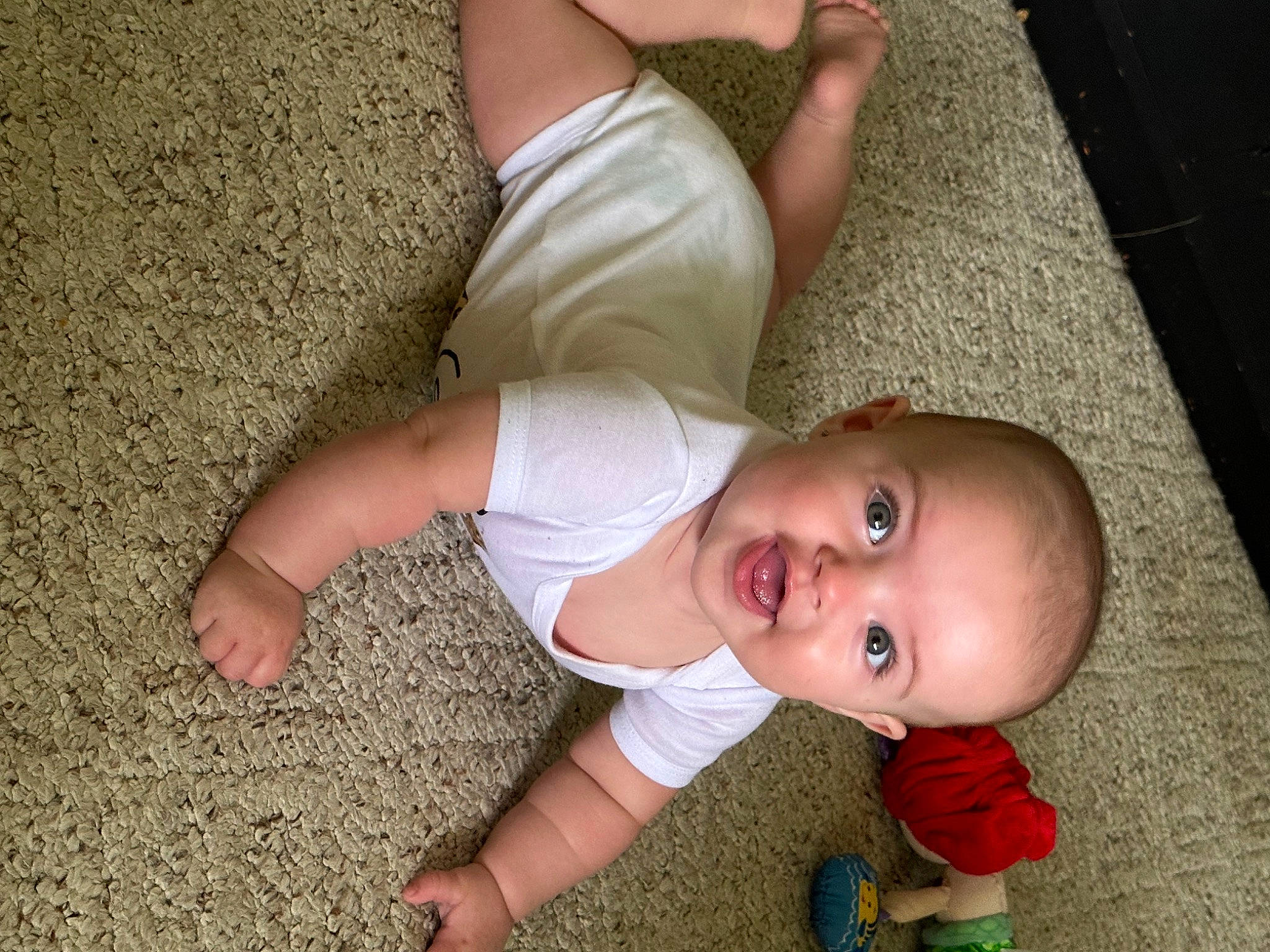Gracelynn joined the competition — help win amazing prizes! baby, baby_toddler_clothing, cheek, comfort, elbow, eye, finger, flooring, foot, gesture, grass, happy, human_leg, joint, nail, nose, person, skin, thumb, toddler