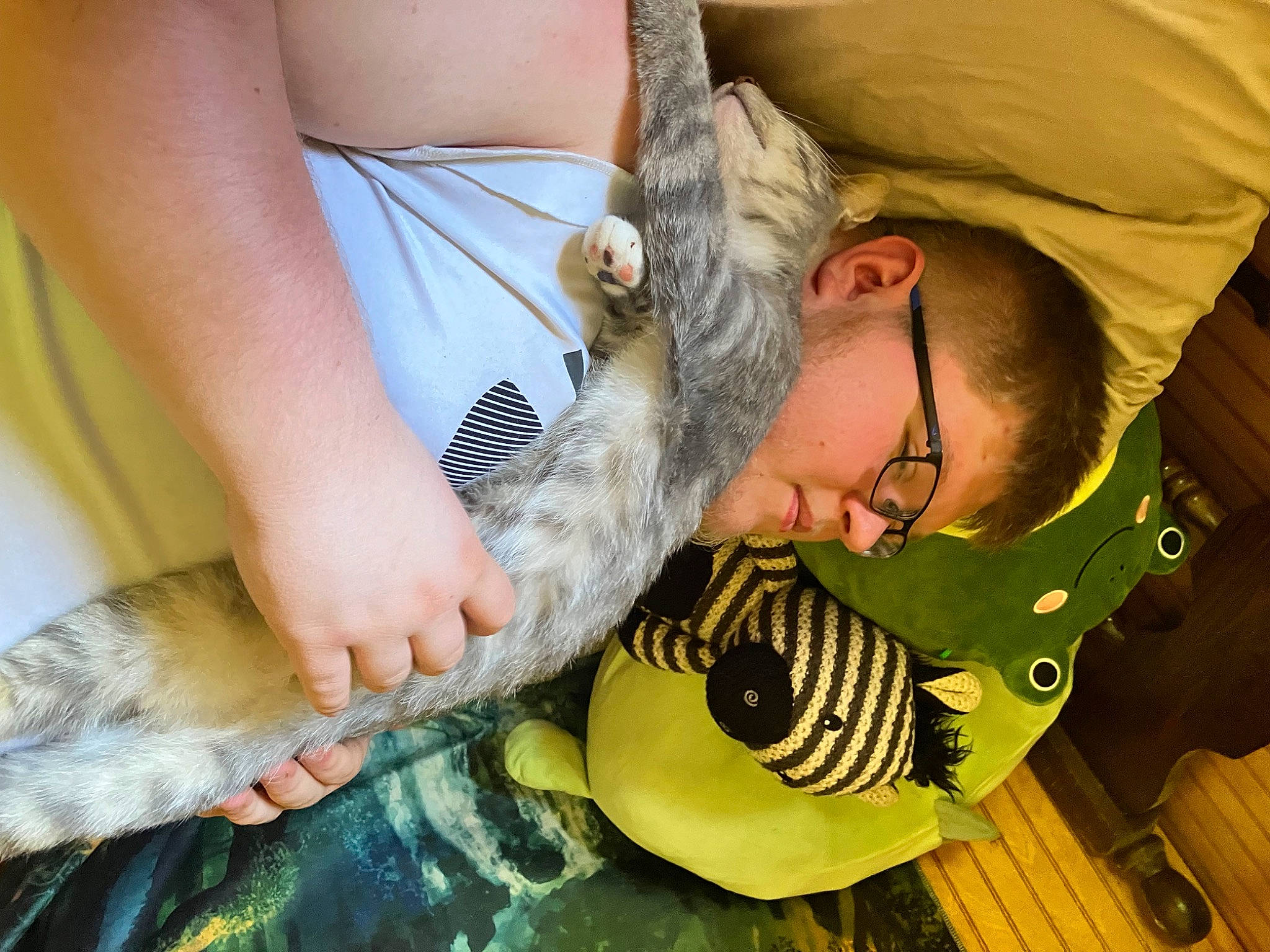 Shrimp joined the competition — help win amazing prizes! beard, child, elbow, eyewear, finger, fish, foot, fun, gesture, grass, happy, human_leg, joint, military_camouflage, nail, pattern, personal_protective_equipment, sunglasses, thigh, vertebrate