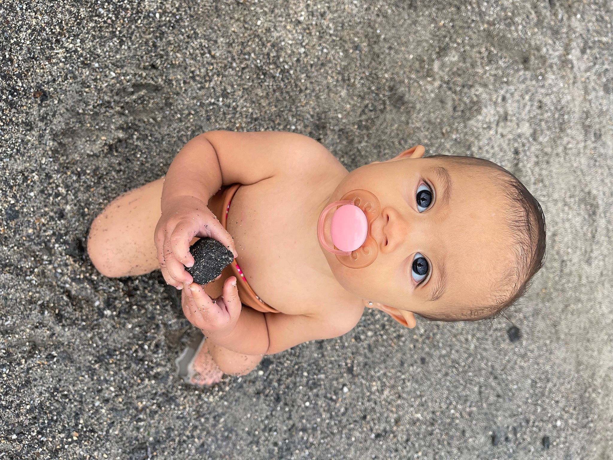 Kaia joined the competition — help win amazing prizes! baby, barechested, bathing, chest, eye, fawn, finger, foot, grass, hand, happy, head, human_body, leg, nose, person, skin, thumb, toddler, toy