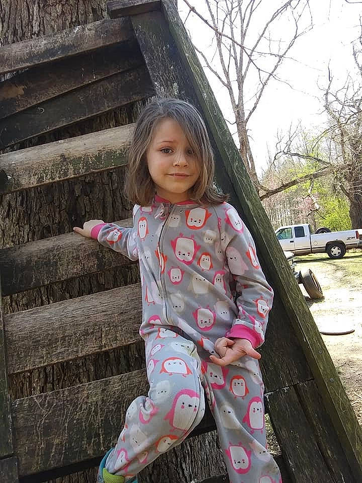 Sabrina joined the competition — help win amazing prizes! child, child_model, long_hair, outerwear, pattern, person, pink, plant, smile, toddler, tree