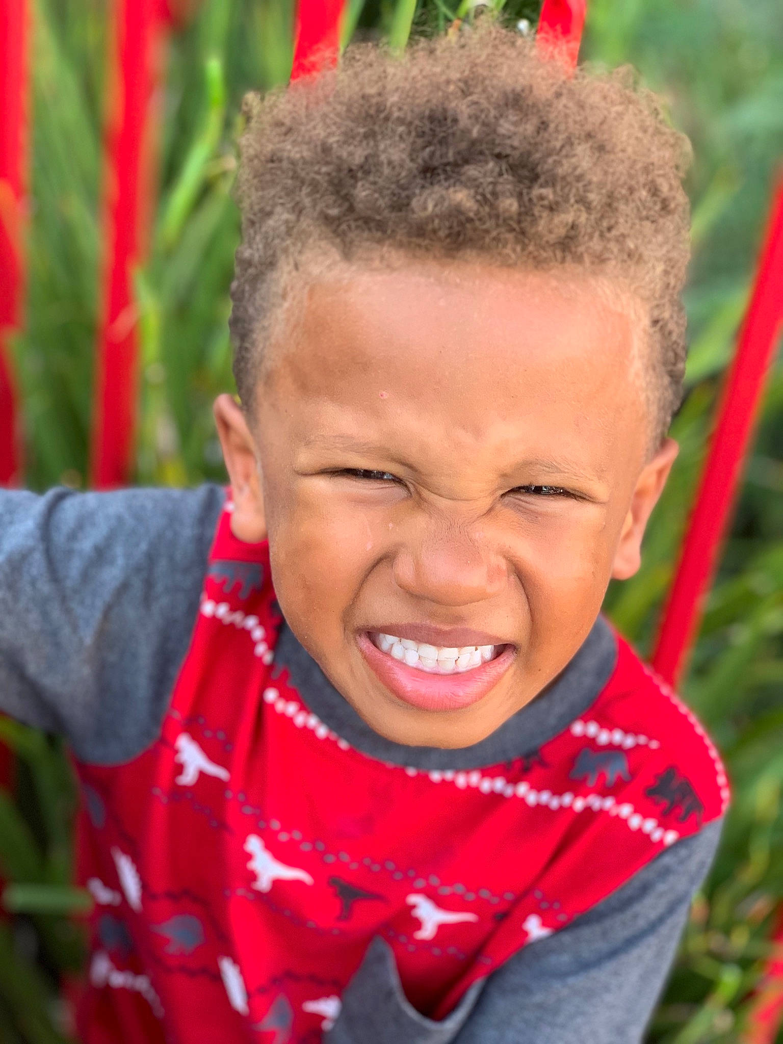 Amir joined the competition — help win amazing prizes! anger, child, facial_expression, forehead, grass, hair, hairstyle, happy, joy, laugh, person, plant, smile, toddler, tooth