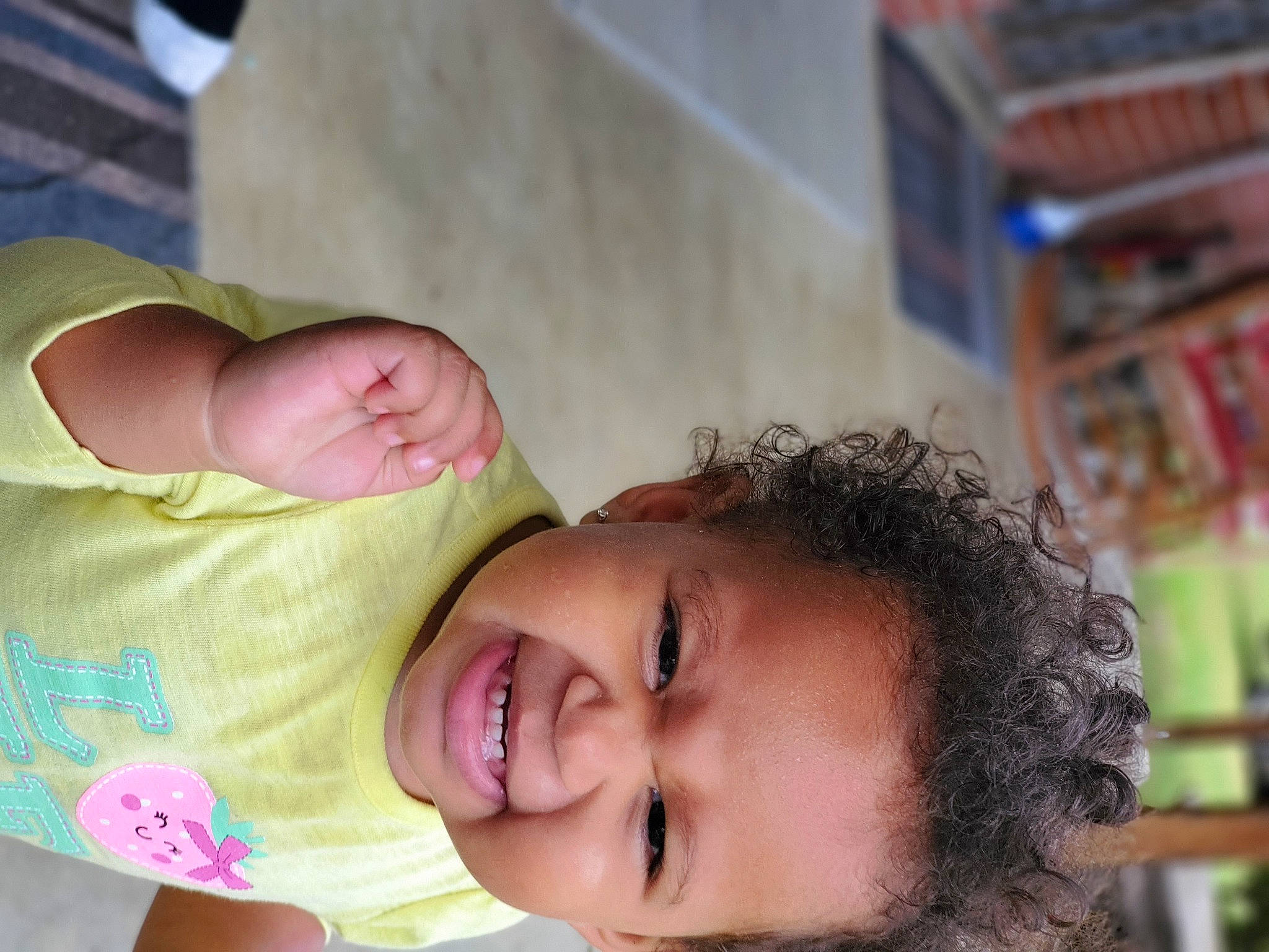 Ayanna is registered to the contest to win money with this photo: baby, cheek, child, chin, ear, face, facial_expression, forehead, happy, head, mouth, neck, nose, person, skin, smile, toddler