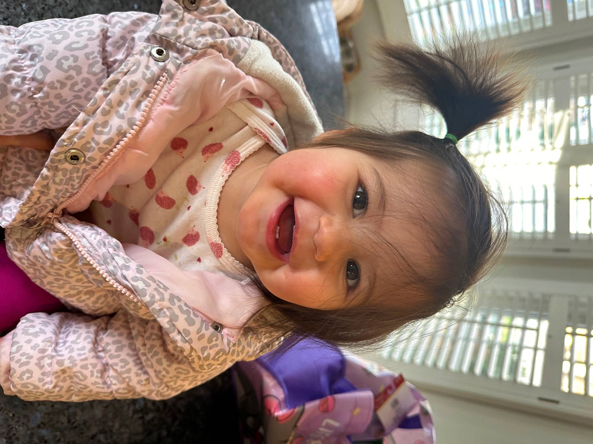 Brielle is registered to the contest to win money with this photo: baby, baby_toddler_clothing, beauty, cheek, child, eye, eyelash, fashion_accessory, fun, fur, happy, iris, lip, nose, pattern, person, skin, smile, toddler, tradition