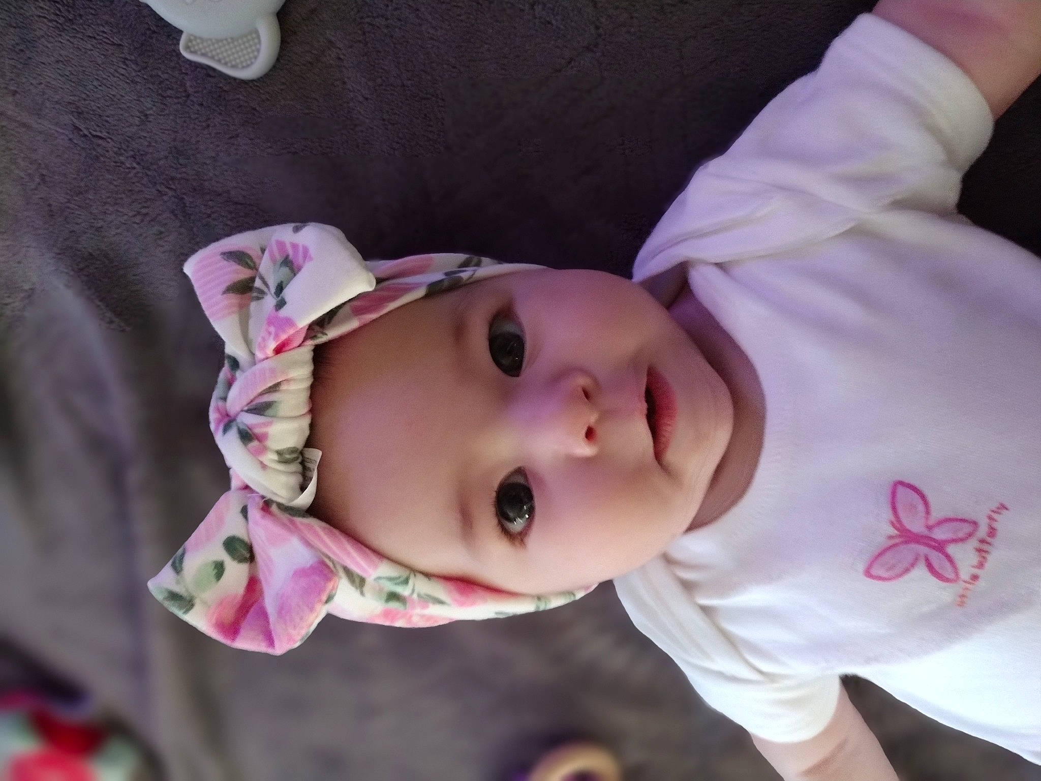 Tracy joined the competition — help win amazing prizes! baby, baby_toddler_clothing, cheek, child, chin, eye, eyebrow, eyelash, fun, happy, hat, headwear, lip, nose, person, pink, purple, skin, sleeve, smile