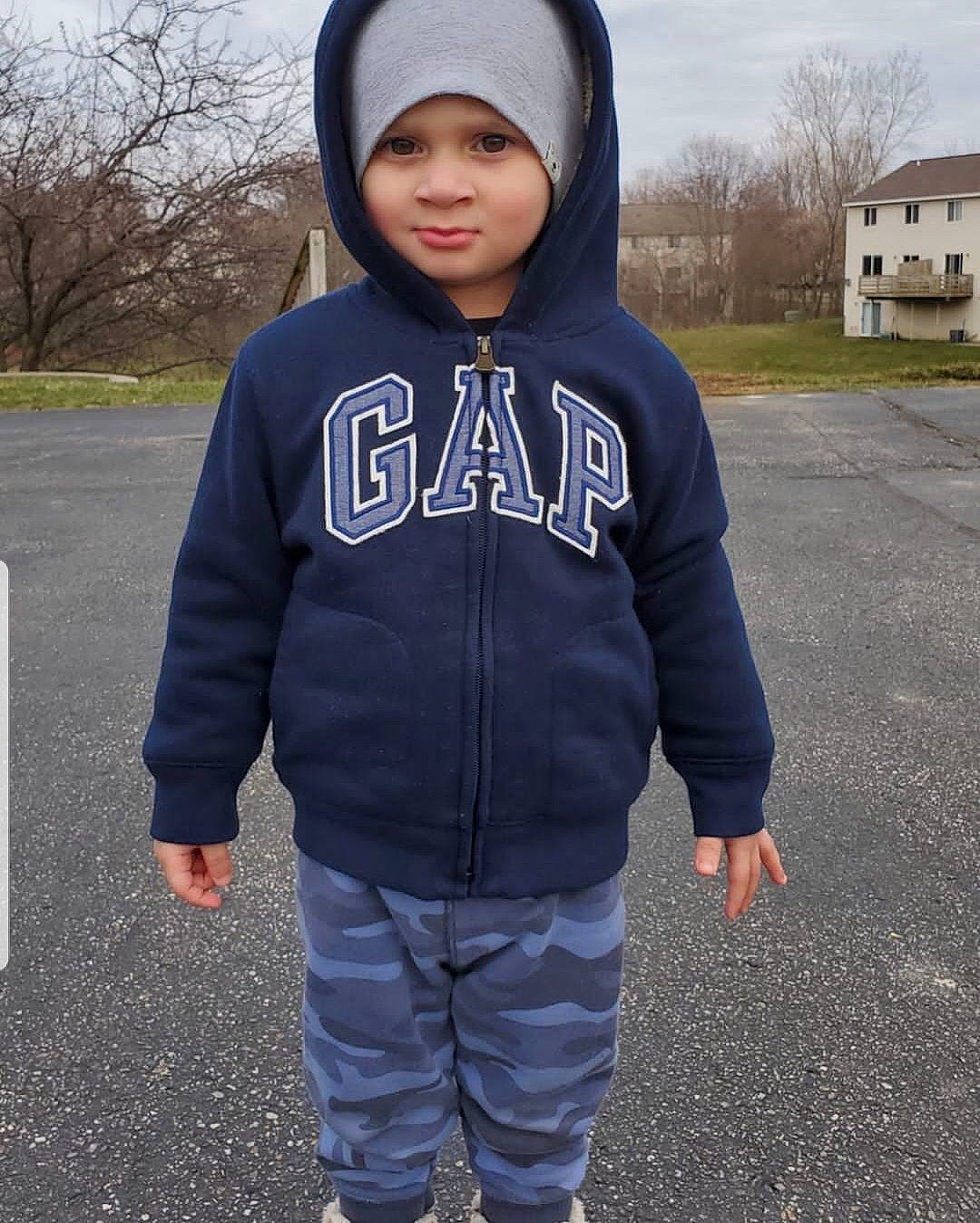 Carter joined the competition — help win amazing prizes! clothing, cool, headwear, hood, hoodie, jacket, jeans, outerwear, person, sleeve, smile, t_shirt, trousers