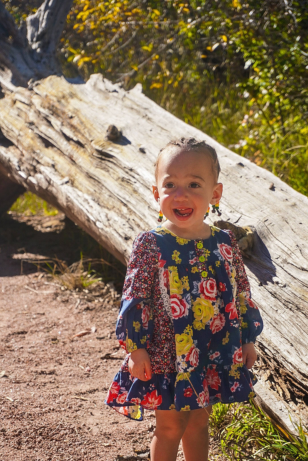 Phoenix joined the competition — help win amazing prizes! baby_toddler_clothing, beauty, dress, fawn, grass, happy, landscape, leaf, leisure, people, people_in_nature, person, plant, skin, smile, standing, summer, toddler, tree, wood