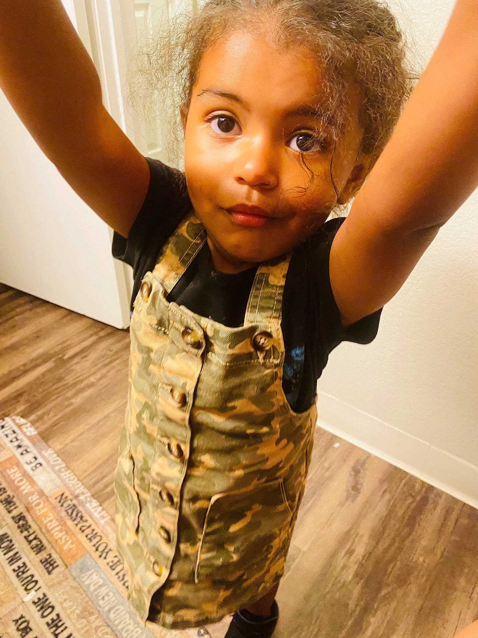 Universe joined the competition — help win amazing prizes! baby_toddler_clothing, camouflage, cheek, elbow, eye, eyebrow, face, flooring, gesture, hair, happy, head, joint, military_camouflage, neck, nose, person, skin, sleeve, thumb