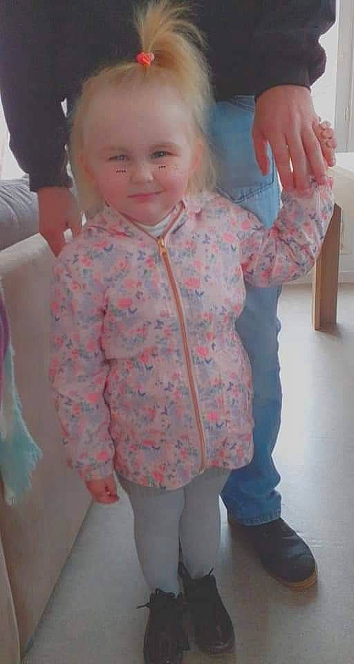 Eden participe au concours pour gagner de l'argent avec cette photo : baby, cheek, child, footwear, jacket, outerwear, pattern, person, pink, play, skin, sleeve, smile, standing, toddler