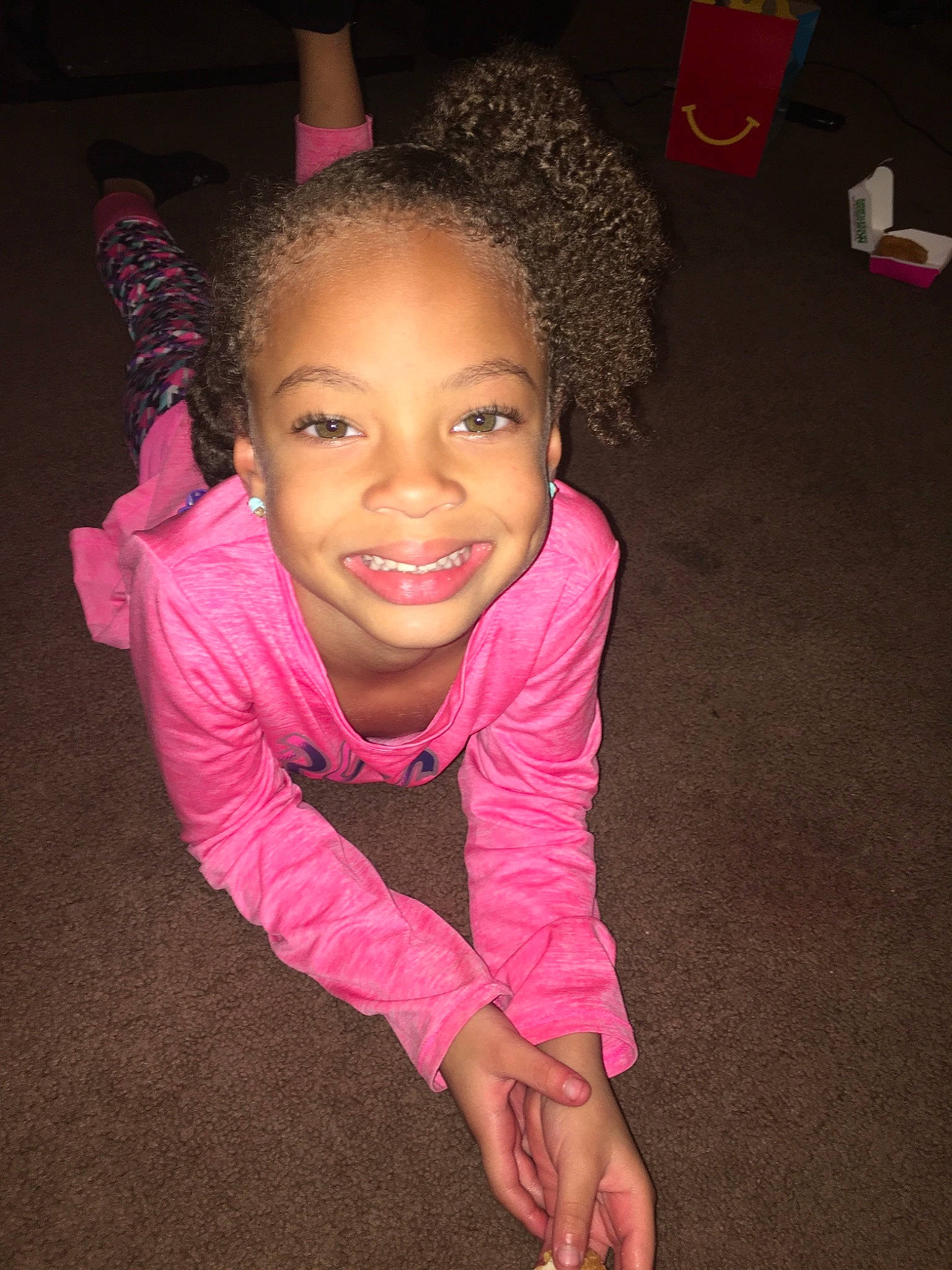 Aalaiyah is registered to the contest to win money with this photo: cheek, child, face, fun, happy, head, joy, lip, party, person, pink, skin, smile, standing, toddler, vacation