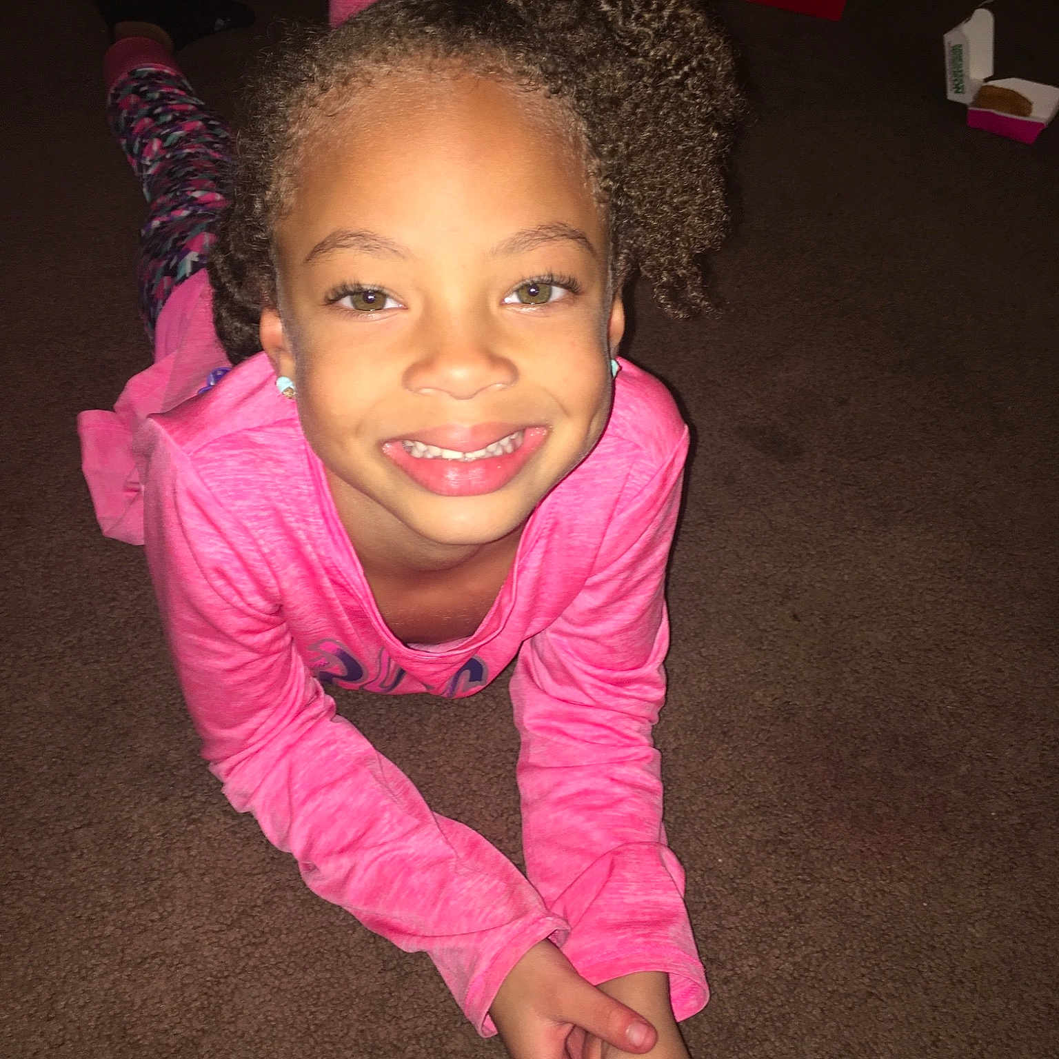 Aalaiyah is registered to the contest to win money with this photo: cheek, child, face, fun, happy, head, joy, lip, party, person, pink, skin, smile, standing, toddler, vacation