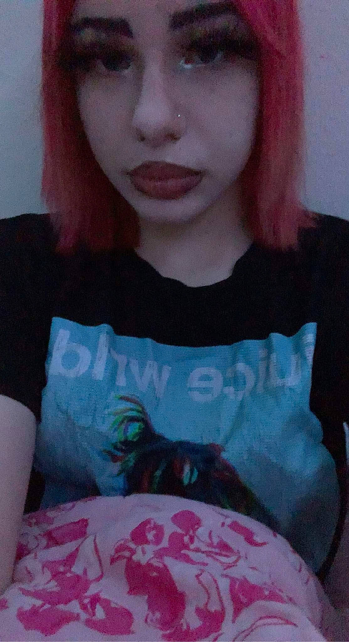 Danielle is registered to the contest to win money with this photo: bangs, black, carnivore, cool, electric_blue, eyelash, felidae, jaw, layered_hair, lip, lipstick, magenta, mouth, organ, person, pink, shoulder, skin, sleeve, small_to_medium_sized_cats