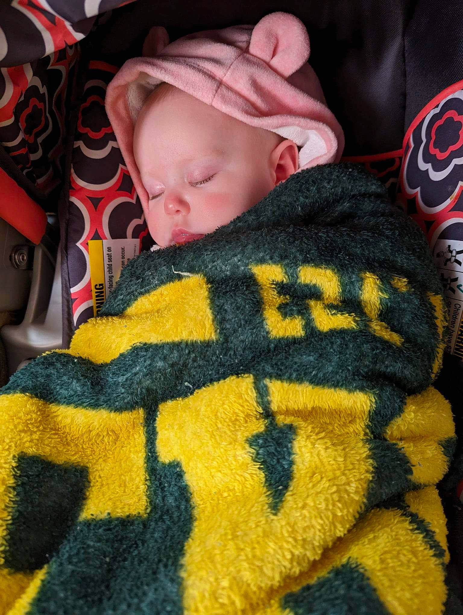 Elizabeth joined the competition — help win amazing prizes! baby, baby_products, baby_sleeping, baby_toddler_clothing, bedding, bedtime, child, comfort, eye, fur, headgear, linens, nap, pattern, person, room, sleeve, stuffed_toy, textile, toddler