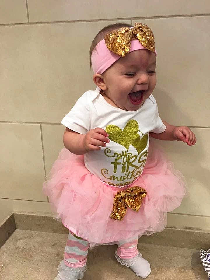 Kingsley joined the competition — help win amazing prizes! baby, baby_toddler_clothing, cap, child, clothing, costume, costume_hat, fashion_accessory, fun, happy, hat, headband, headpiece, headwear, magenta, pattern, person, pink, sleeve, smile