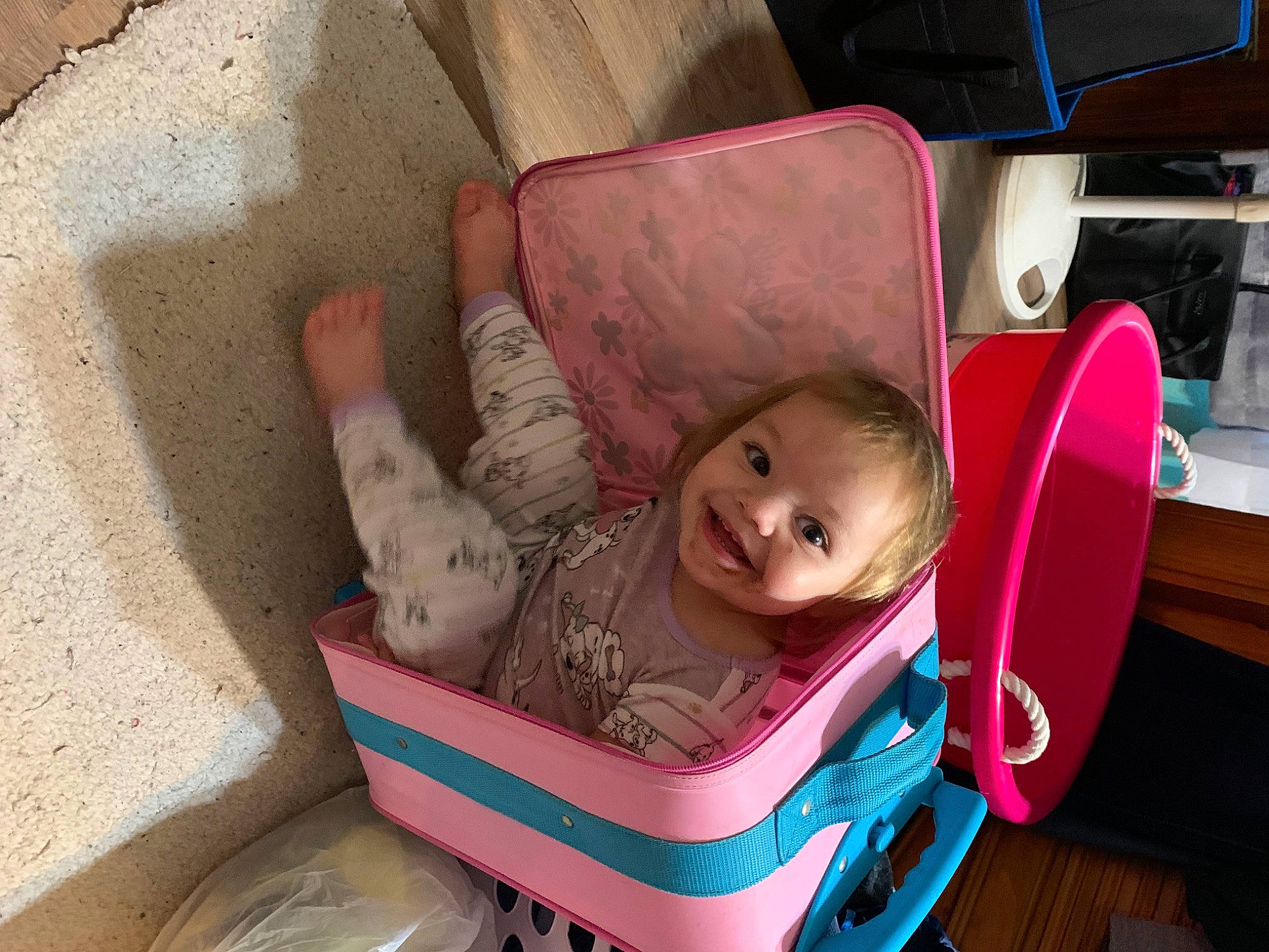 Kingsley is registered to the contest to win money with this photo: baby, baby_carriage, baby_products, cart, chair, child, comfort, eye, fun, hairstyle, happy, head, joy, leisure, magenta, person, pink, sitting, skin, smile