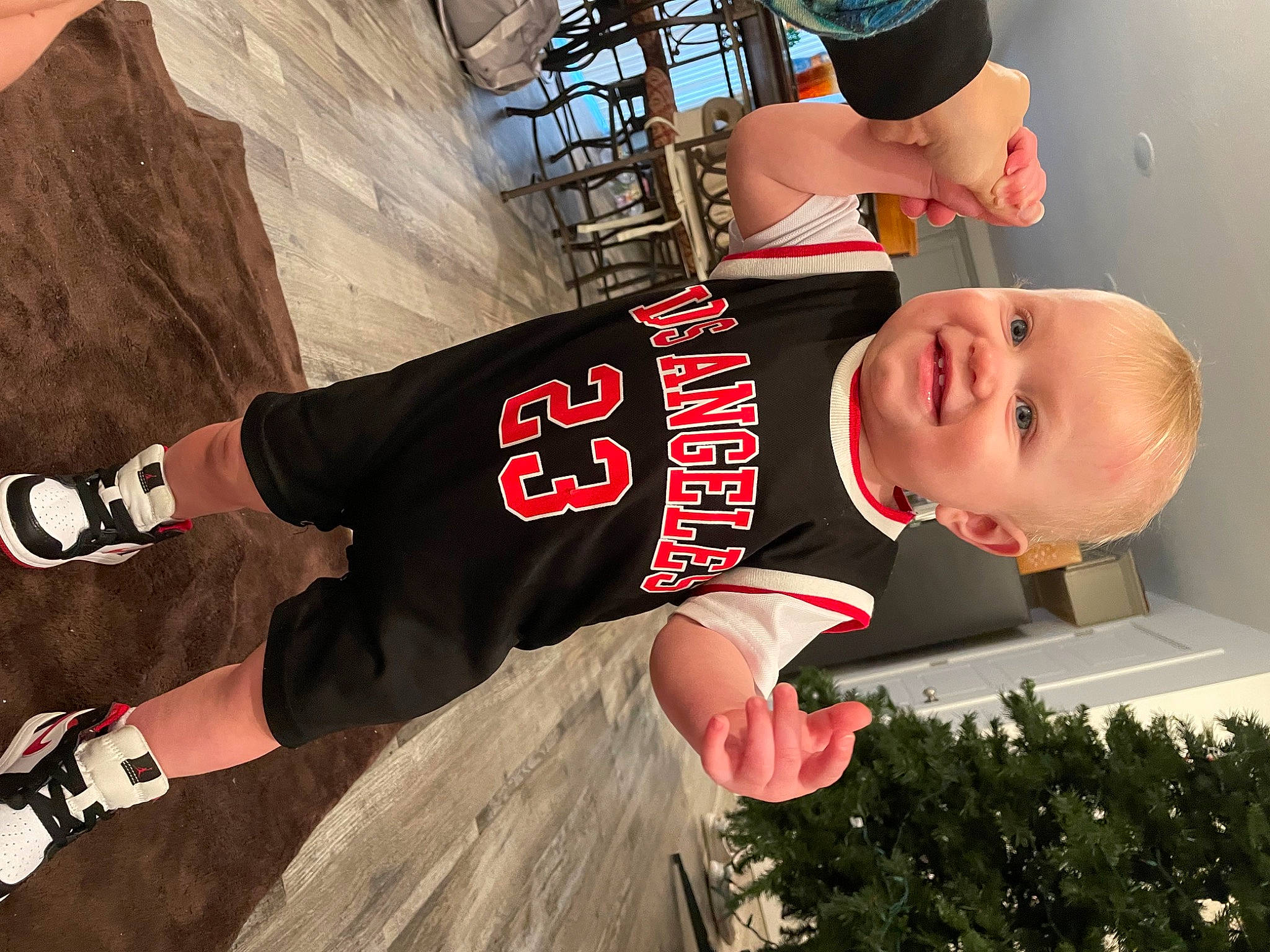 Hudson joined the competition — help win amazing prizes! child, cool, elbow, eyewear, fun, happy, hat, human_leg, joy, knee, person, shorts, smile, sock, sportswear, t_shirt, thigh, toddler