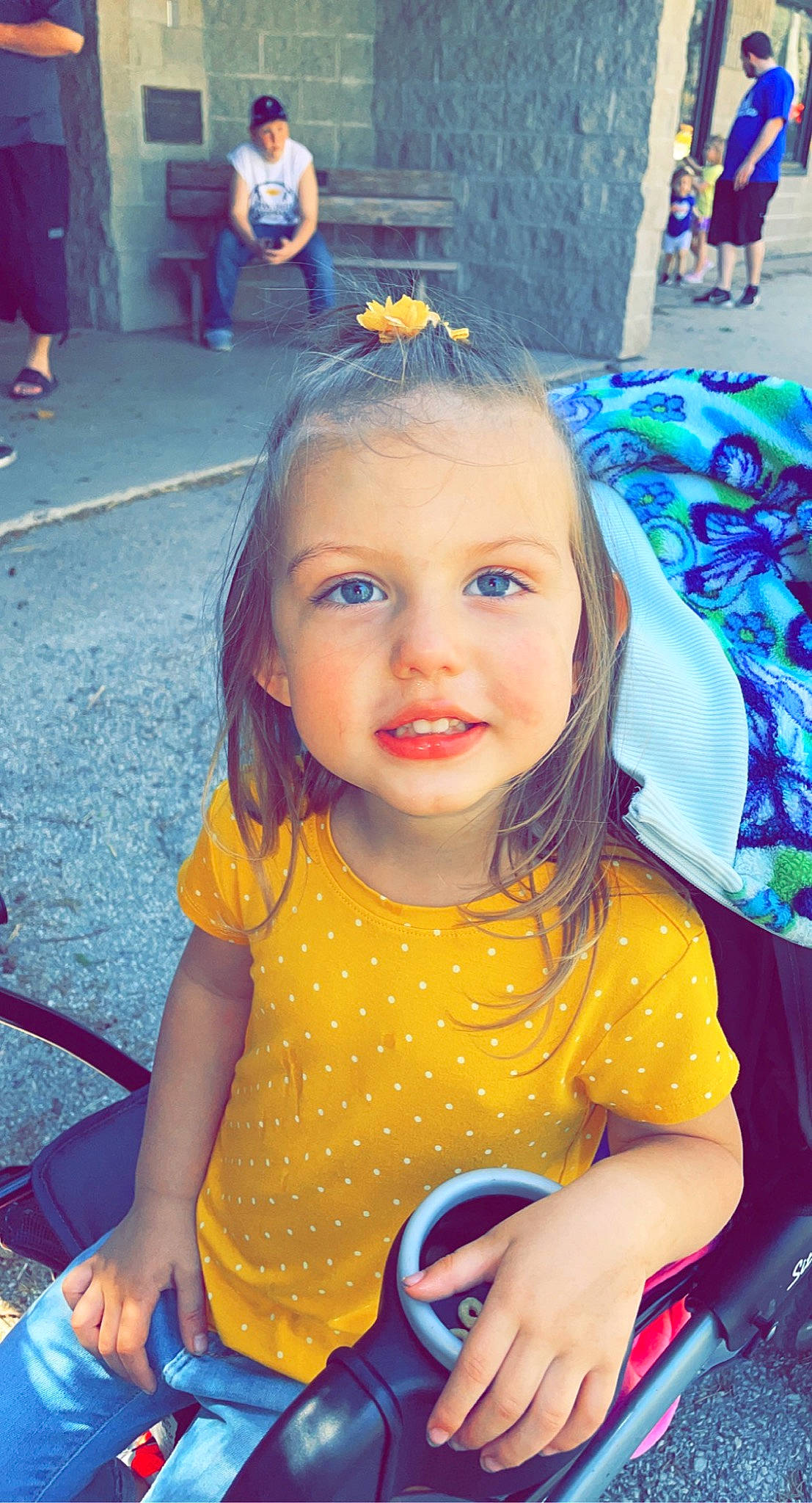 Elena joined the competition — help win amazing prizes! beauty, blue, cool, facial_expression, fun, green, happy, iris, leisure, organ, people, person, photograph, pink, public_space, purple, skin, smile, summer, toddler