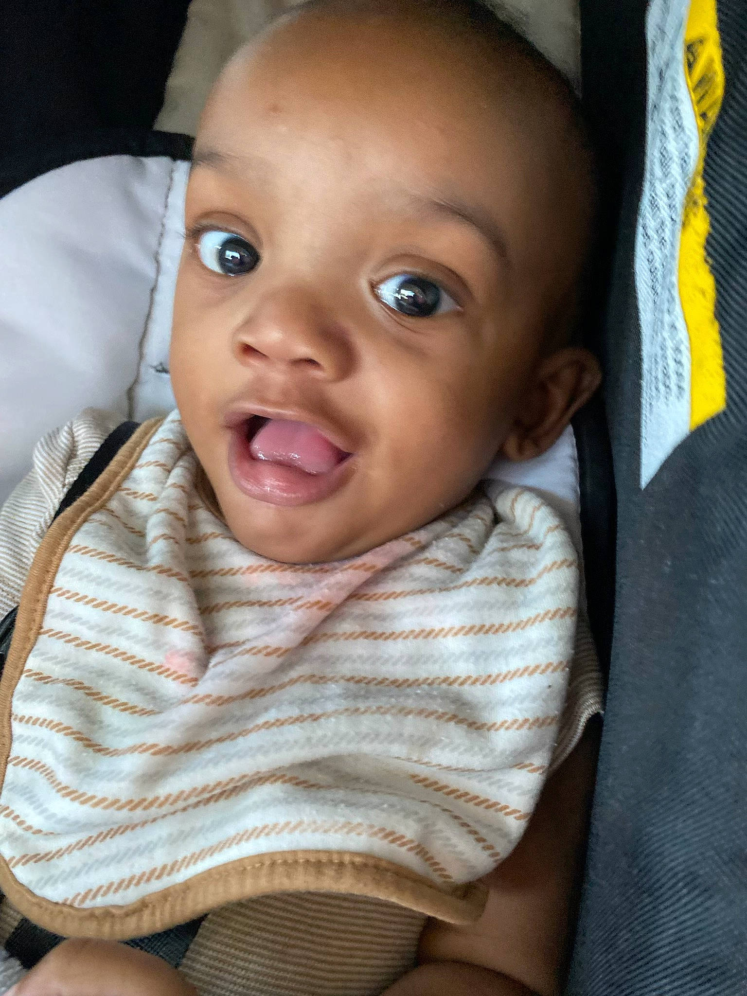 King joined the competition — help win amazing prizes! baby, baby_products, baby_toddler_clothing, cheek, child, chin, close_up, comfort, eyebrow, eyelash, fun, gesture, happy, iris, lip, mouth, nose, person, skin, sleeve