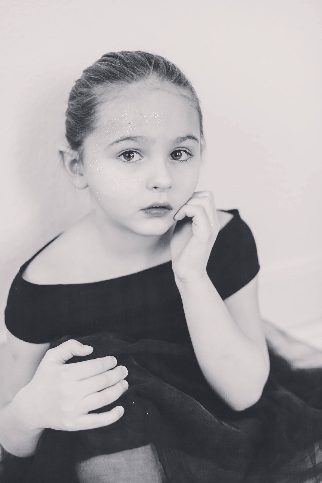 Ellee joined the competition — help win amazing prizes! arm, black, black_and_white, black_hair, chest, elbow, eye, eyebrow, eyelash, flash_photography, gesture, hairstyle, hand, happy, lip, monochrome, monochrome_photography, neck, person, sleeve