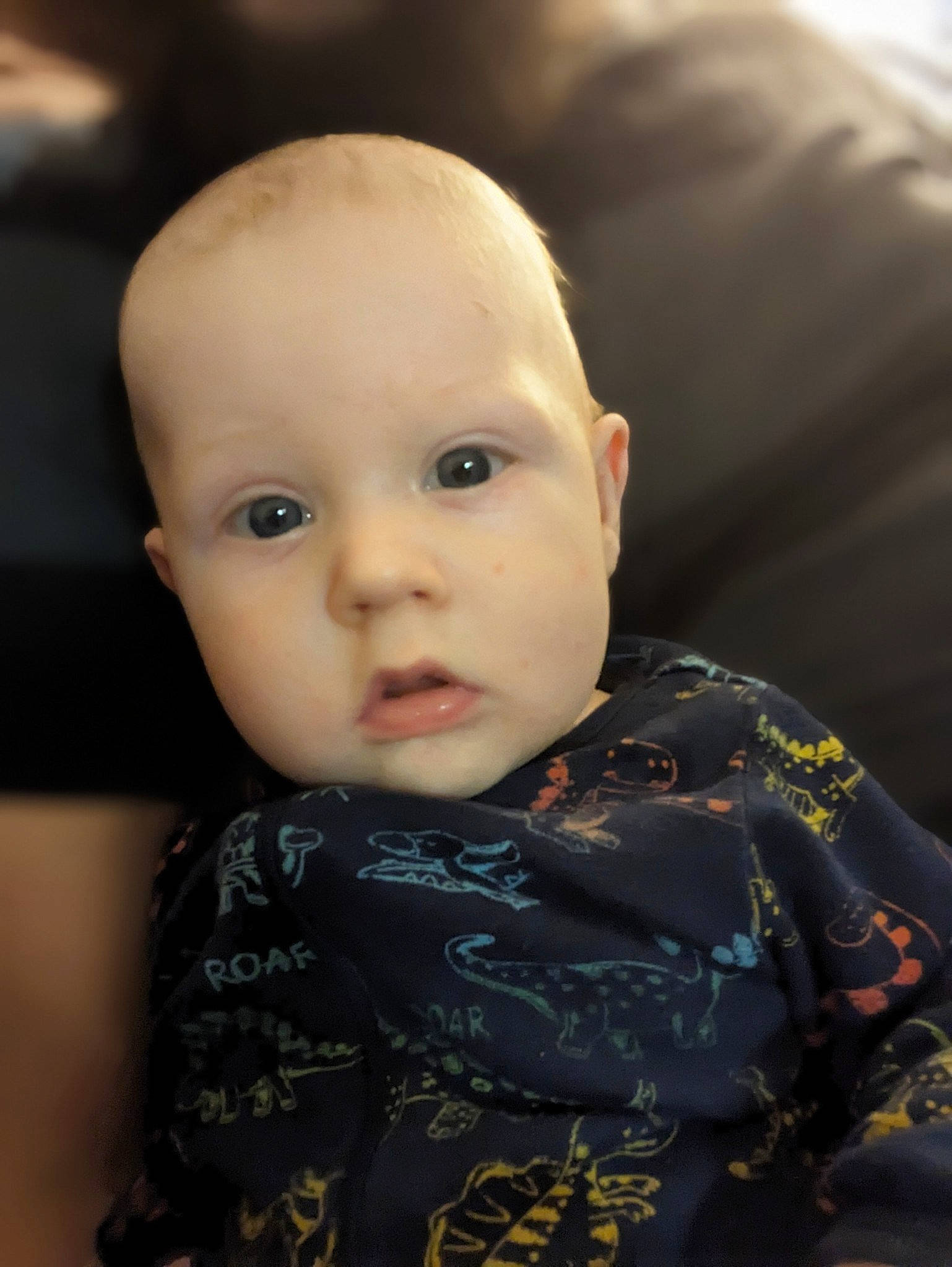 Dean joined the competition — help win amazing prizes! baby, baby_toddler_clothing, cheek, child, ear, eyelash, flash_photography, forehead, iris, lip, no_expression, nose, pattern, person, portrait_photography, sitting, skin, sleeve, t_shirt, toddler