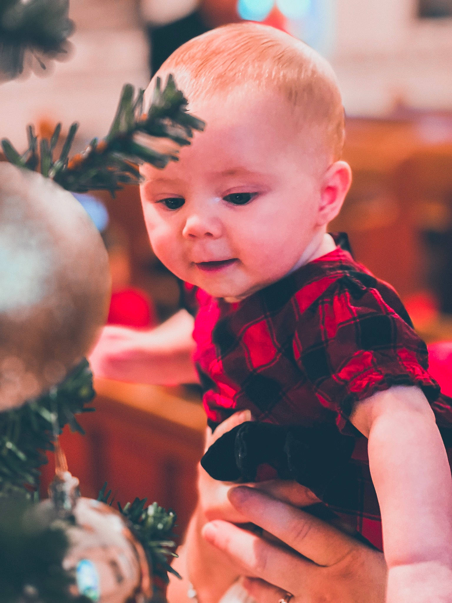 Bonnie joined the competition — help win amazing prizes! baby, baby_toddler_clothing, cheek, child, christmas_ornament, event, facial_expression, fun, hand, happy, human_body, iris, people, person, plaid, skin, smile, standing, tartan, toddler