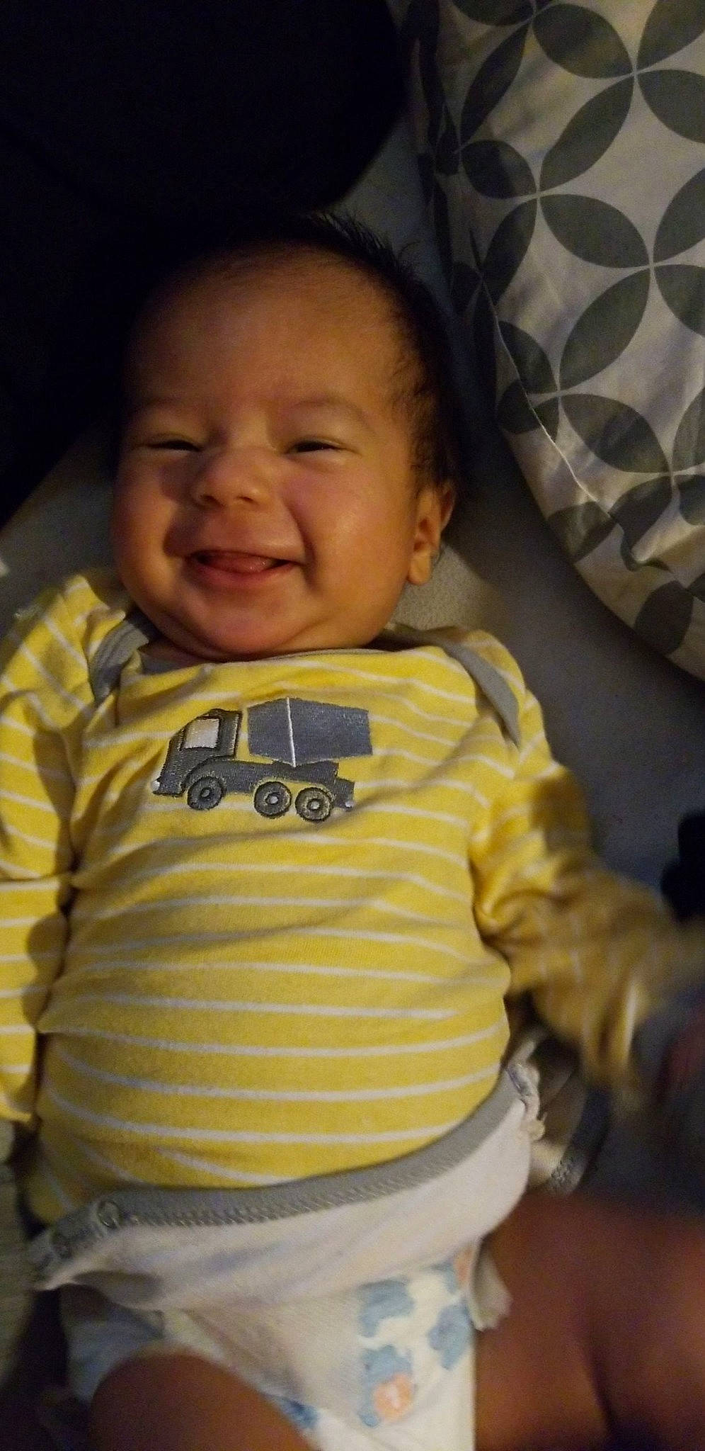 Esteban joined the competition — help win amazing prizes! baby, cheek, child, cool, facial_expression, glasses, head, joy, laugh, mouth, nose, person, play, skin, smile, t_shirt, toddler, yellow