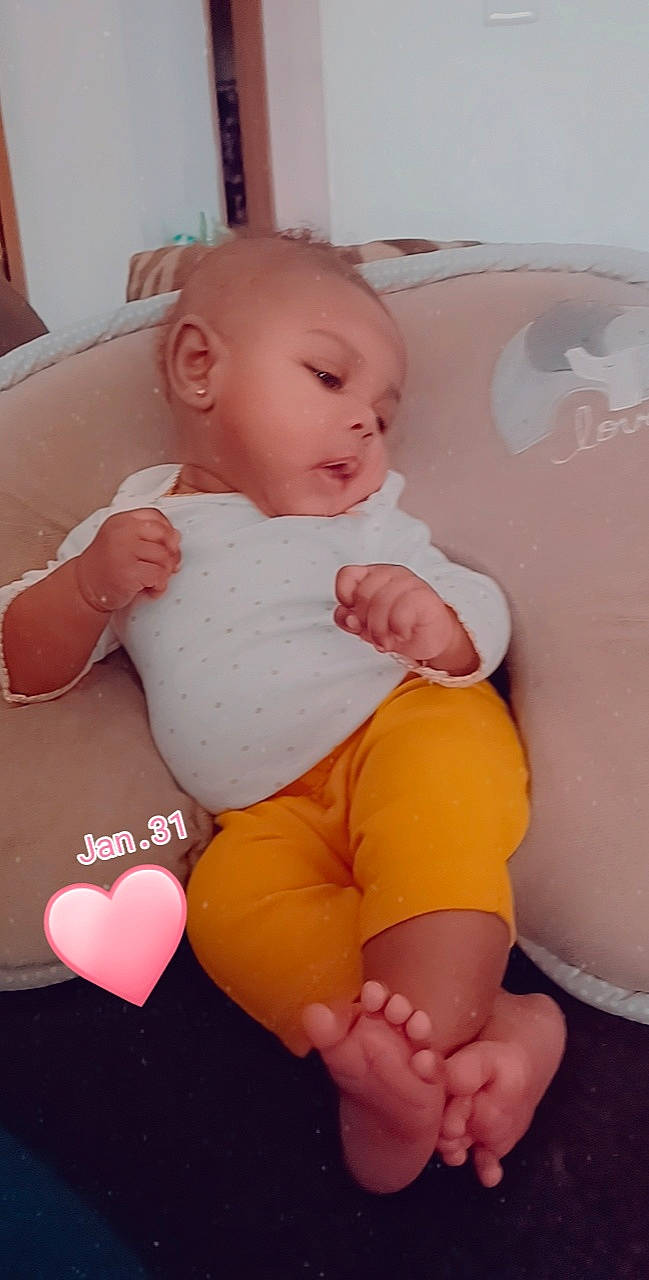 Jay'Lin joined the competition — help win amazing prizes! arm, baby_toddler_clothing, cheek, comfort, finger, hairstyle, hand, happy, human_body, joint, muscle, neck, person, pink, shorts, shoulder, skin, sleeve, stomach, textile