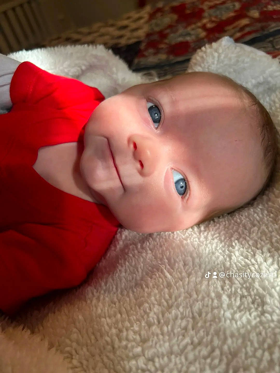 Maverick joined the competition — help win amazing prizes! baby, baby_toddler_clothing, cheek, child, comfort, eye, eyelash, flooring, fun, fur, iris, lip, mouth, nose, pattern, person, skin, sleeve, smile, toddler