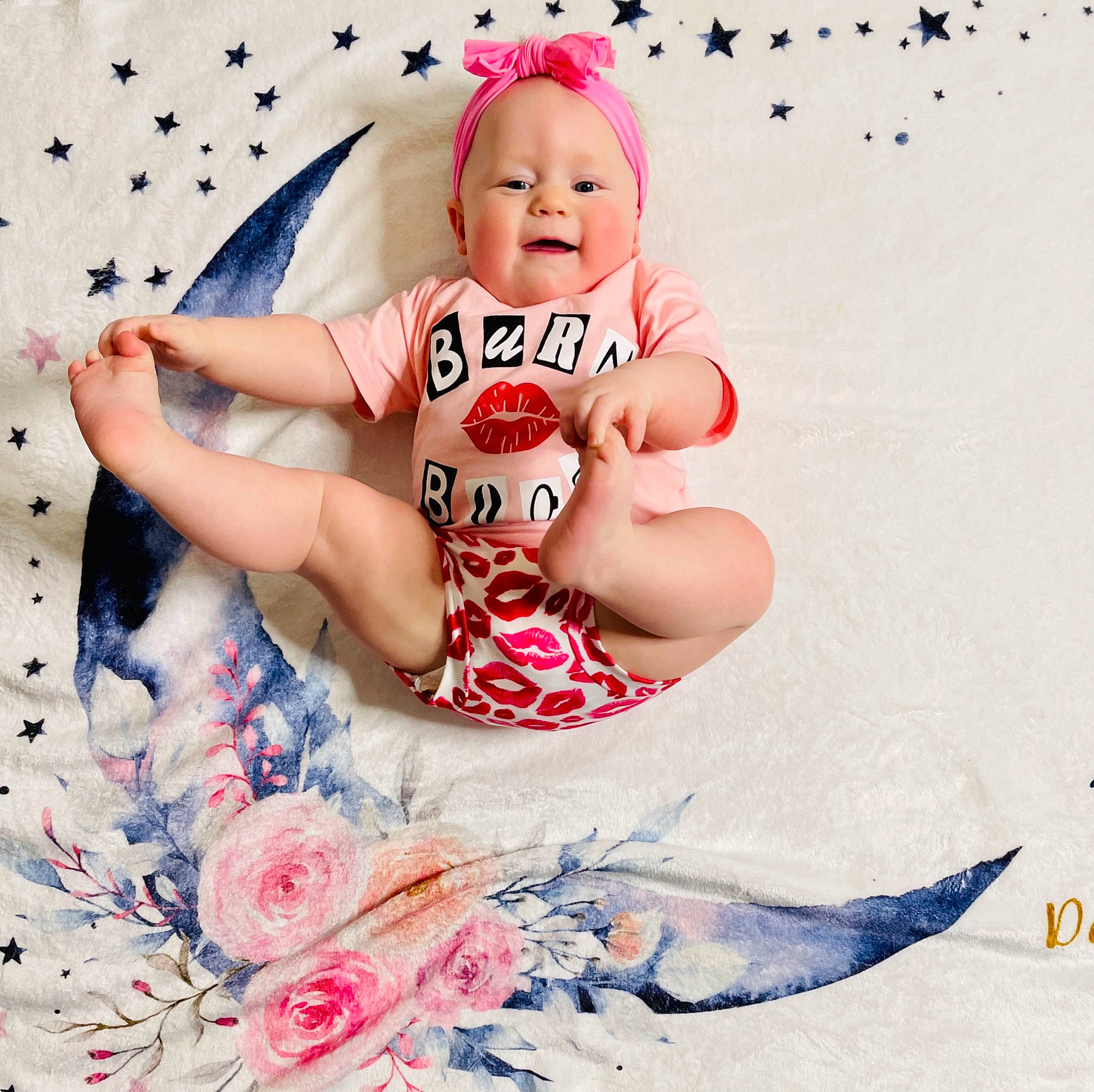 Kalina joined the competition — help win amazing prizes! art, baby_toddler_clothing, bathing, child, eyelash, face, font, fun, happy, hat, linens, magenta, pattern, peach, person, pink, sitting, sleeve, smile, t_shirt