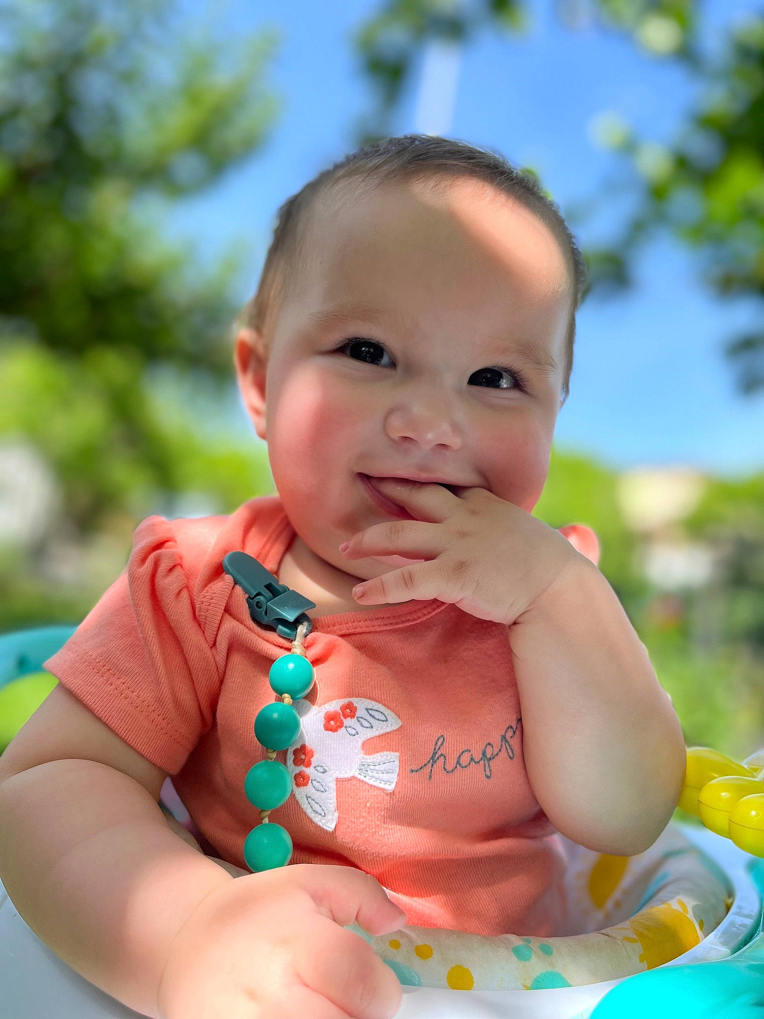 Magnolia joined the competition — help win amazing prizes! baby, baby_toddler_clothing, cheek, child, event, finger, fun, grass, hand, happy, iris, joy, leisure, nail, people_in_nature, person, recreation, sitting, skin, sky