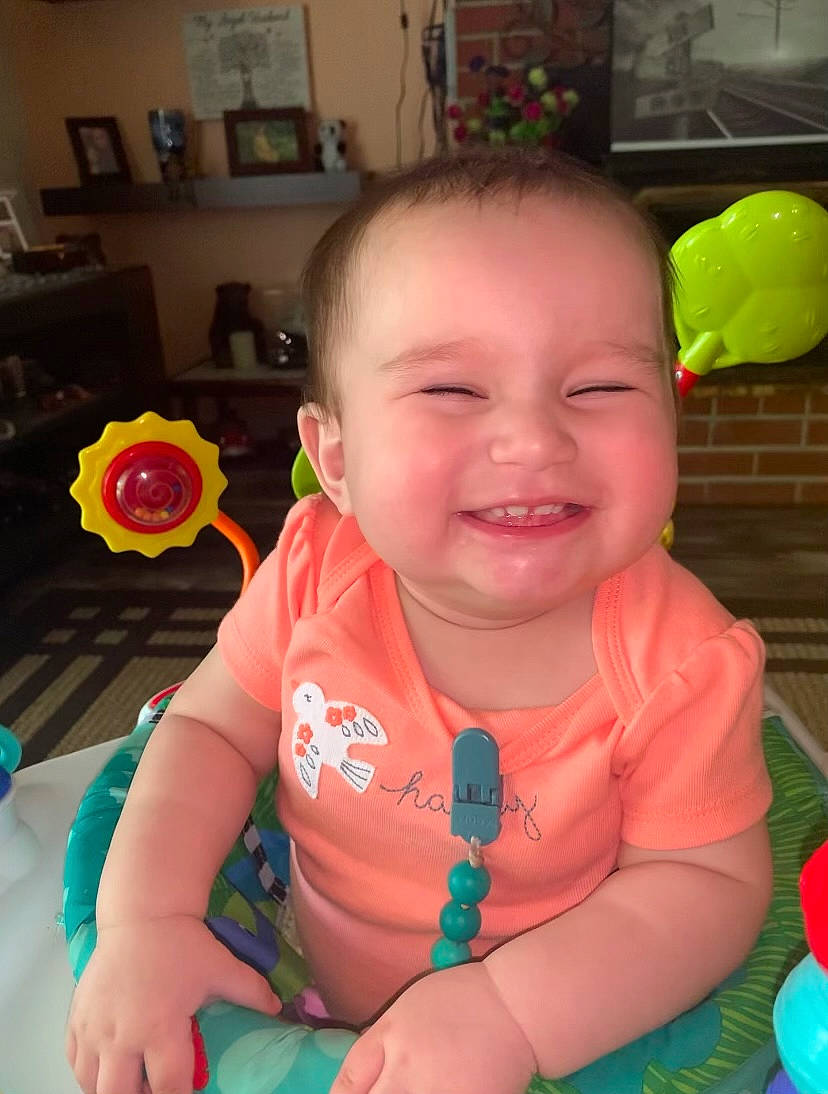 Magnolia joined the competition — help win amazing prizes! baby, baby_products, baby_toddler_clothing, cheek, child, chin, eye, finger, fun, happy, iris, joy, leisure, mouth, nose, person, picture_frame, pink, plant, skin