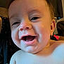 Dreyden is registered to the contest to win money with this photo: baby, smiling, close_up, face, child, indoor, happiness, joy, skin, eyes, mouth, cheeks, person, expression, cute, portrait, infant, head, human, baby_teeth