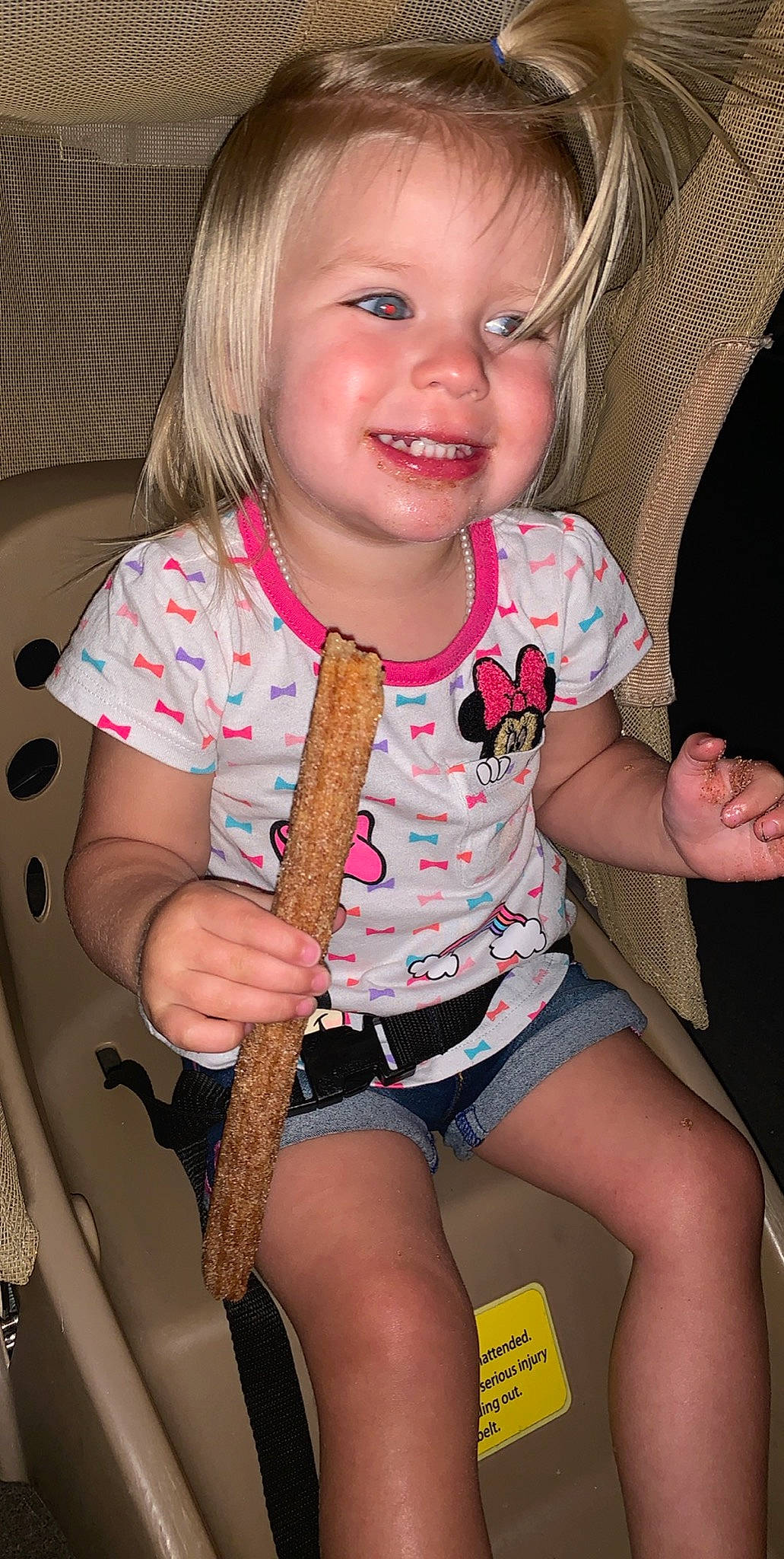 Katherine joined the competition — help win amazing prizes! blond, child, joy, leg, person, smile, thigh, toddler