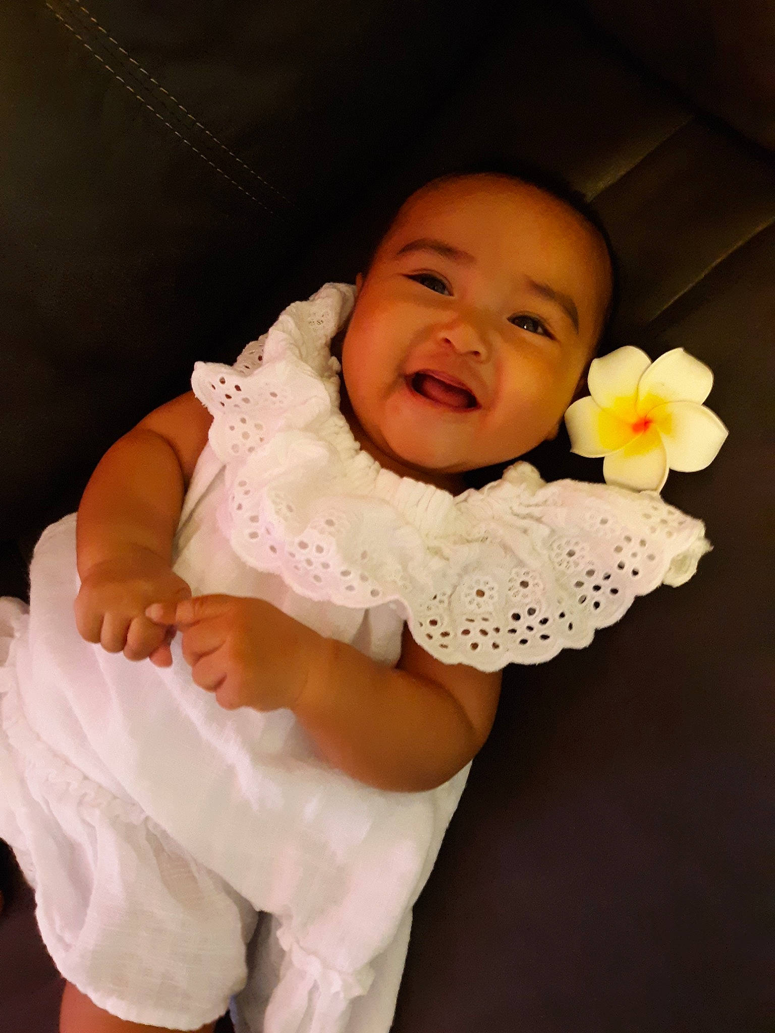 Anika joined the competition — help win amazing prizes! arm, baby, baby_toddler_clothing, cheek, child, happy, nose, person, product, skin, smile, toddler, yellow