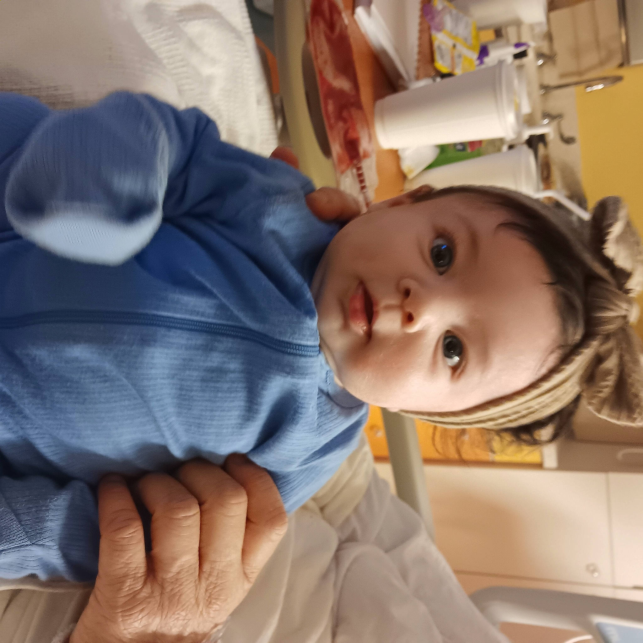 Madelyne joined the competition — help win amazing prizes! baby, baby_products, baby_toddler_clothing, cheek, child, comfort, ear, fun, gesture, hat, linens, lip, mouth, nose, person, room, skin, sleeve, smile, thumb