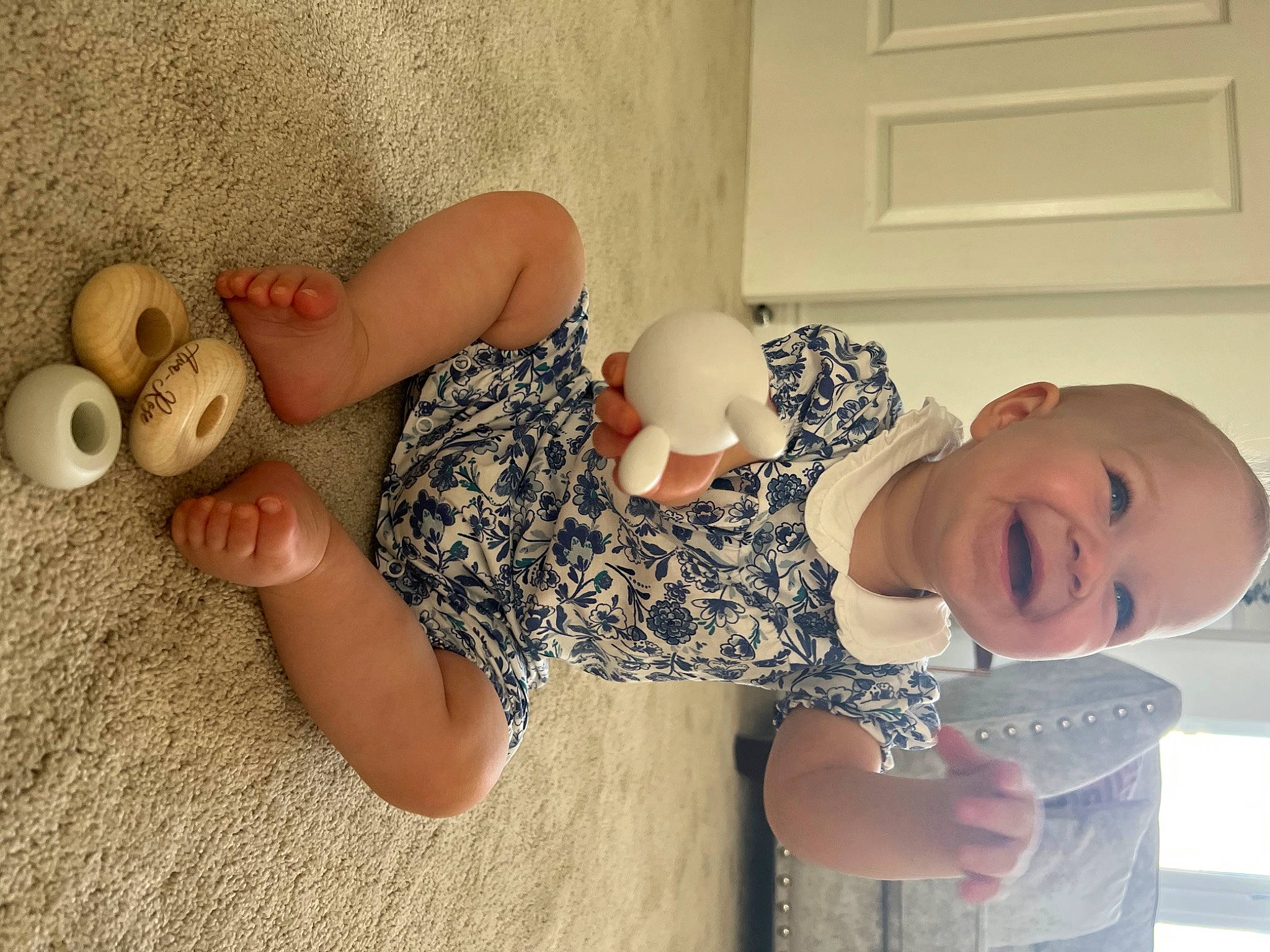 Ava-rose joined the competition — help win amazing prizes! baby, baby_toddler_clothing, child, door, dress, finger, happy, hat, human, human_leg, joint, joy, leg, person, plant, skin, smile, standing, toddler, toy