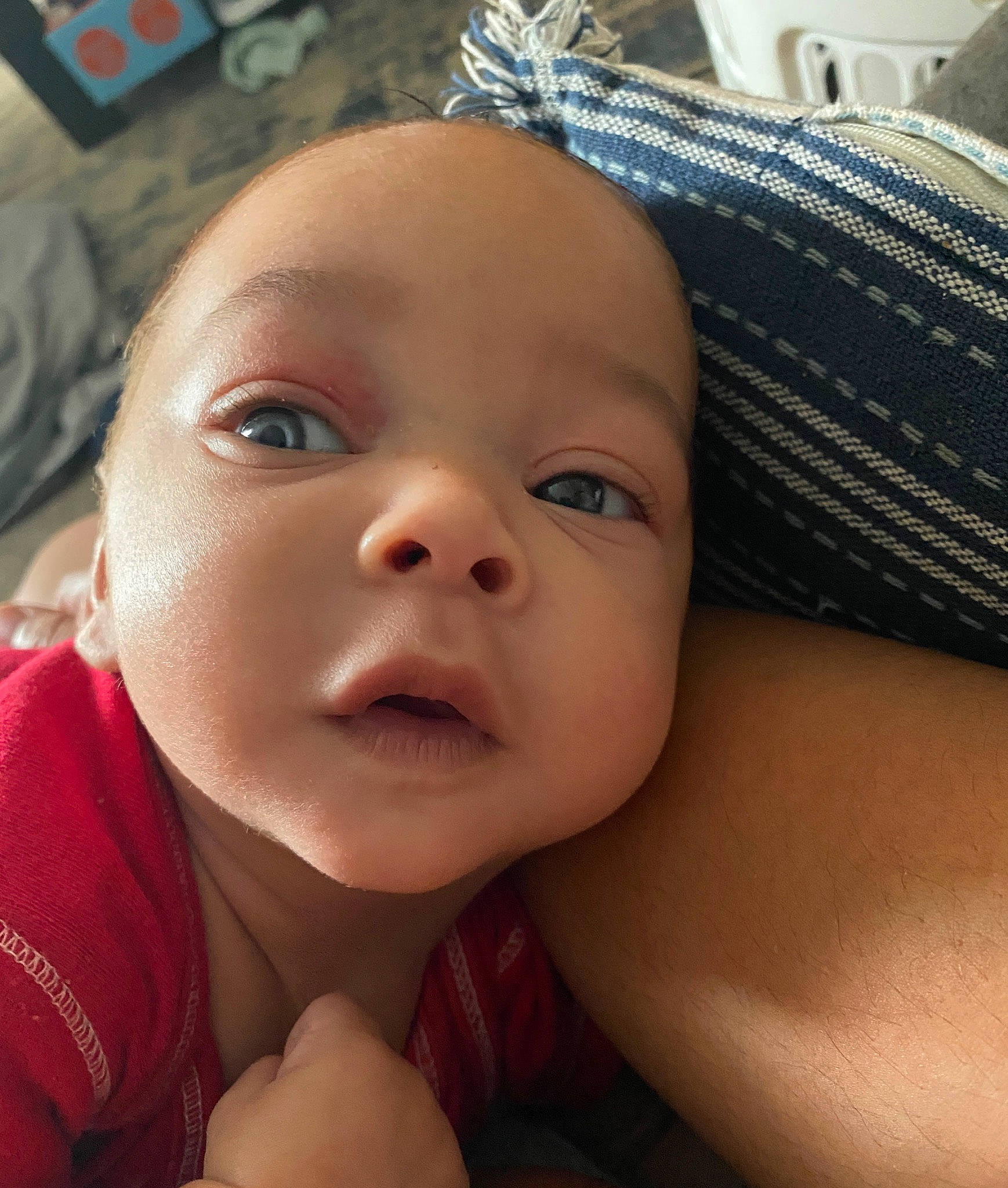 Michael joined the competition — help win amazing prizes! baby, cheek, child, chin, close_up, comfort, ear, eyebrow, eyelash, finger, forehead, gesture, happy, iris, lip, mouth, nose, person, skin, thumb