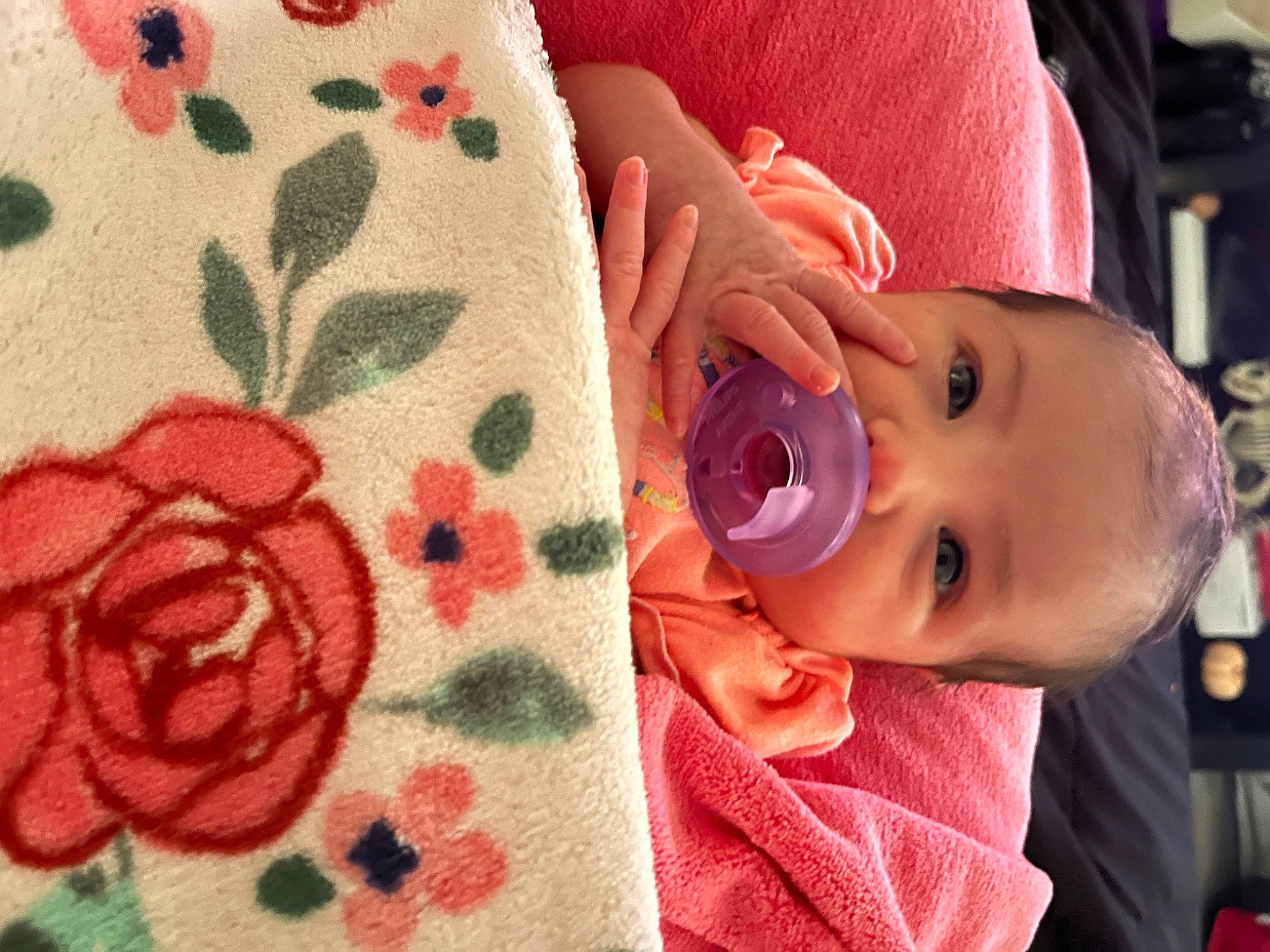 Shade is registered to the contest to win money with this photo: baby, baby_toddler_clothing, beauty, cheek, close_up, eyelash, flower, hat, headgear, lip, magenta, pattern, person, petal, pink, plant, product, rose, skin, textile