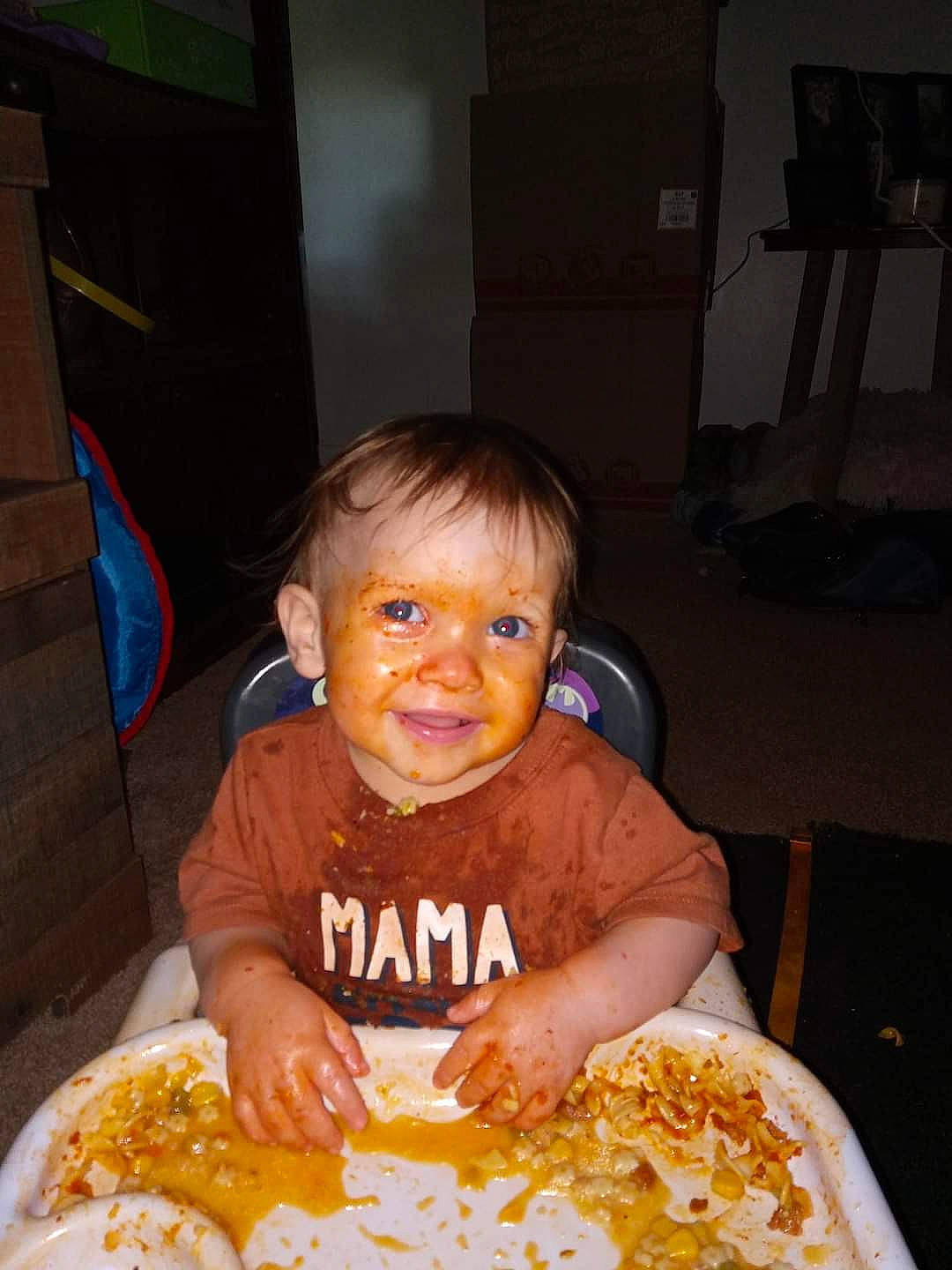 Greyson is registered to the contest to win money with this photo: baking, chair, child, comfort_food, cuisine, dish, eating, event, food, food_craving, fun, ingredient, junk_food, person, recipe, sharing, smile, sweetness, table, tableware