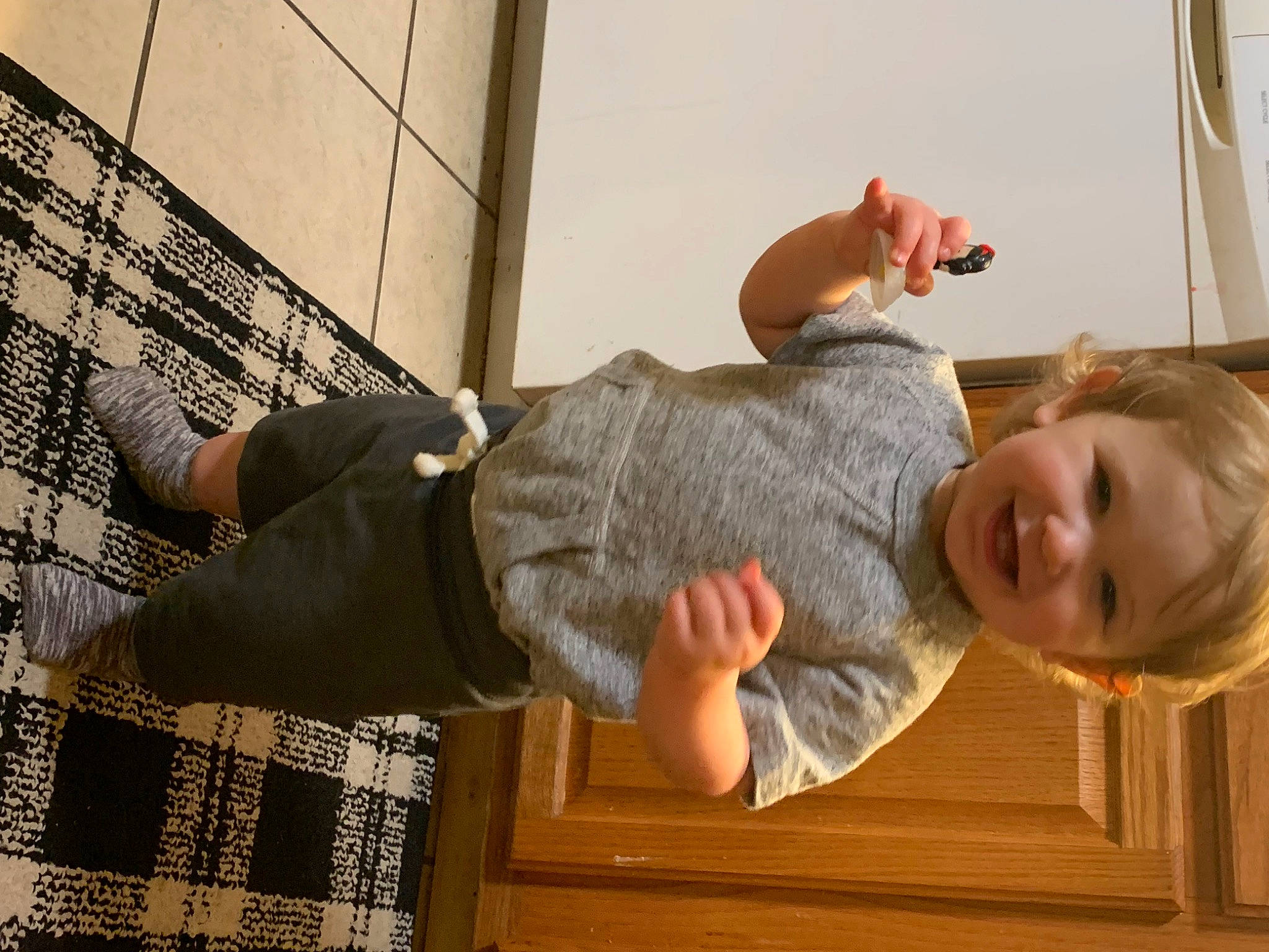 Kayden joined the competition — help win amazing prizes! baby, baby_toddler_clothing, child, comfort, elbow, fun, gesture, happy, human_leg, joy, knee, pattern, person, room, sitting, sleeve, smile, thigh, thumb, toddler