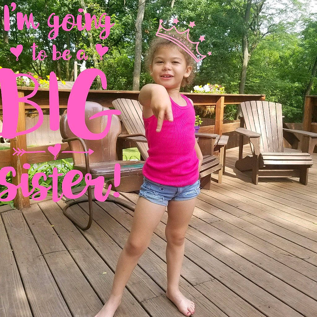Aiyanna joined the competition — help win amazing prizes! abdomen, arm, child, clothing, day, fun, girl, joint, joy, leg, leisure, person, pink, play, purple, shorts, shoulder, summer, swimwear, toddler