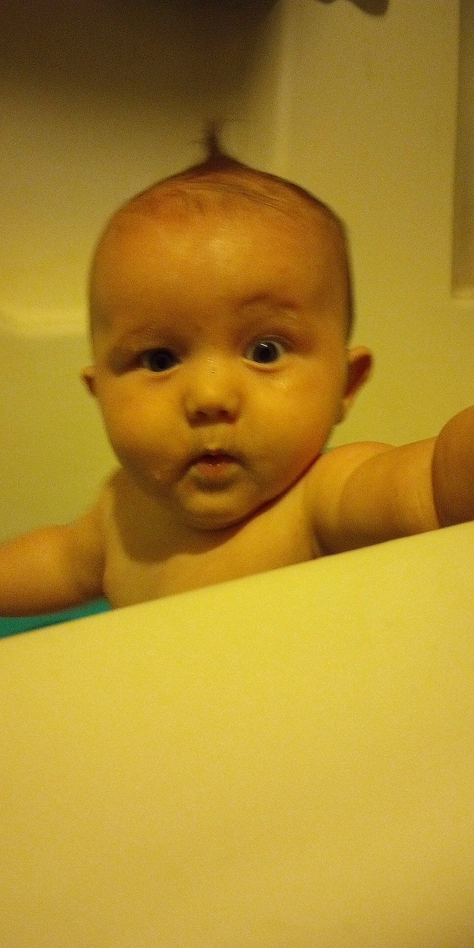 Dallas is registered to the contest to win money with this photo: arm, baby, baby_bathing, bathing, cheek, chest, child, ear, eyelash, flooring, fluid, fun, human_body, iris, lip, no_expression, nose, person, skin, thumb