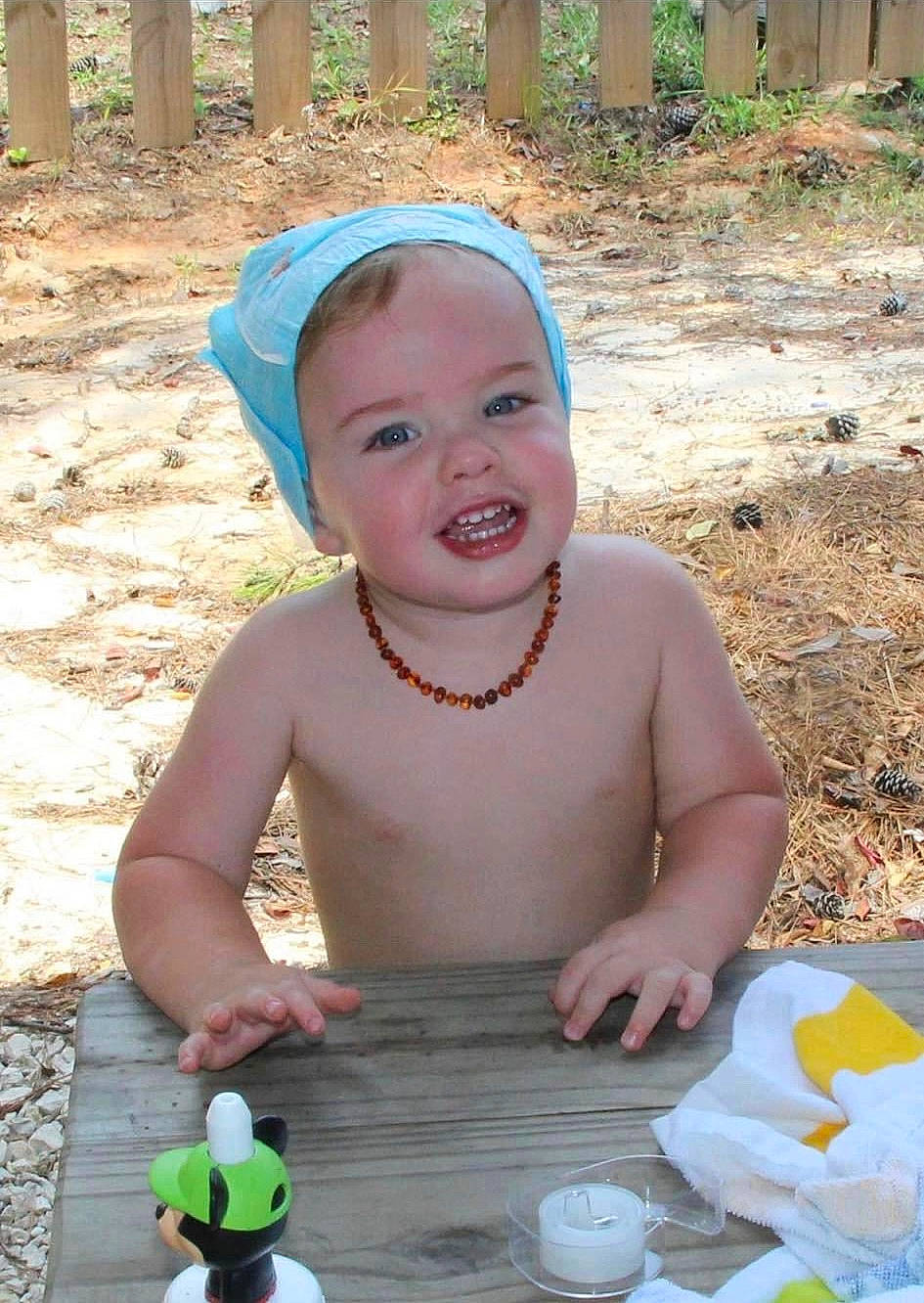 Augustus joined the competition — help win amazing prizes! baby, barechested, chest, child, event, finger, fun, grass, green, happy, jewellery, laugh, leisure, person, play, recreation, sitting, smile, soil, toddler